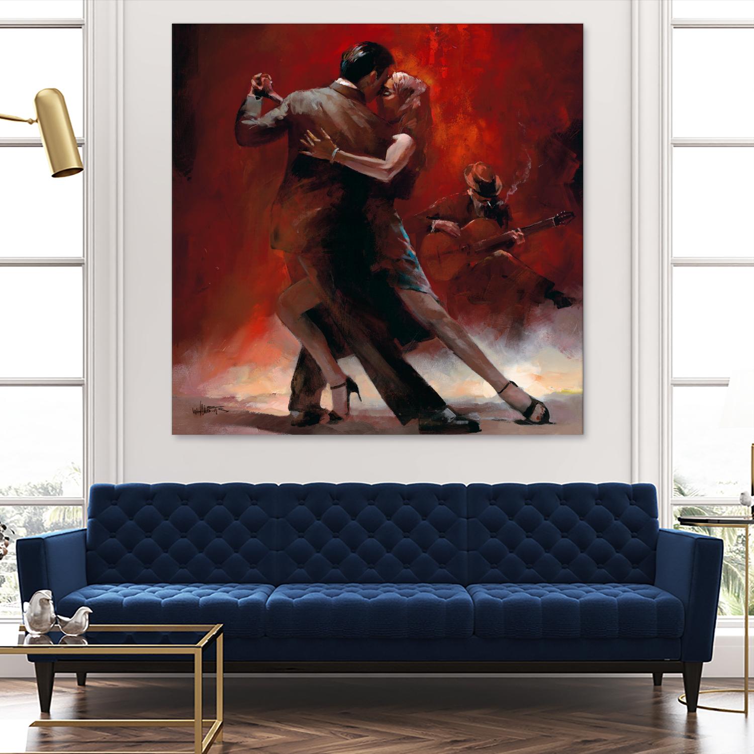 Tango Argentino II by Willem Haenraets on GIANT ART - black music - dance