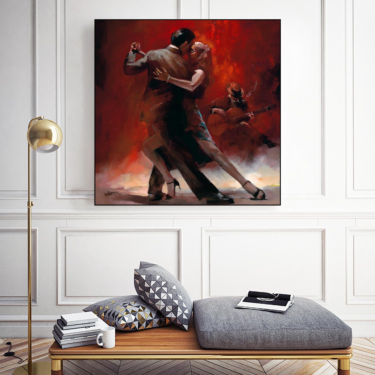 Tango Argentino II by Willem Haenraets on GIANT ART - black music - dance
