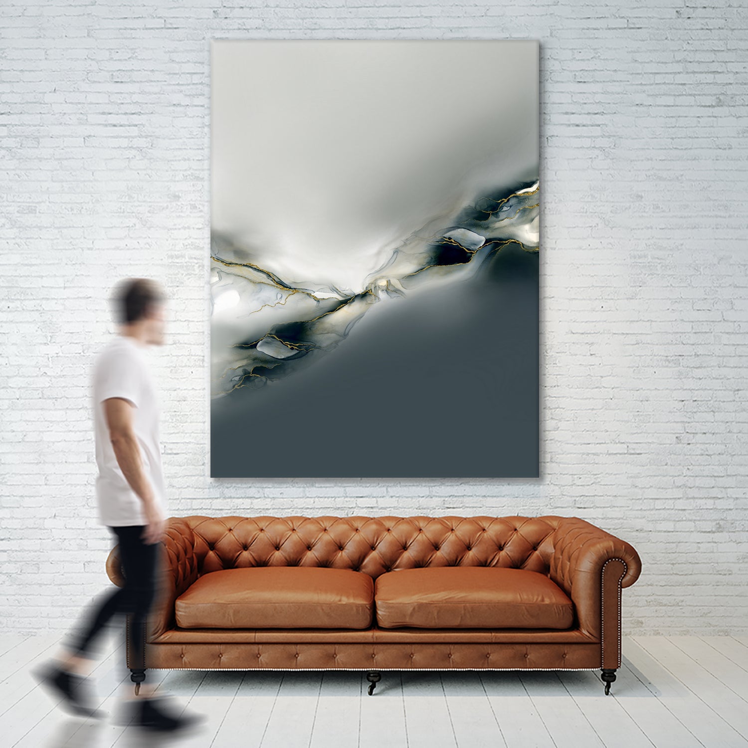 Ink Collection by Art Tonial on GIANT ART - bleu abstract