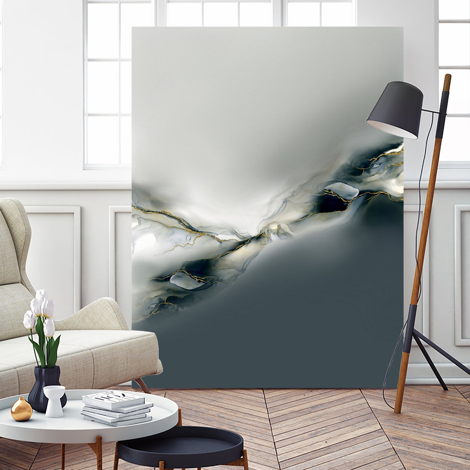 Ink Collection by Art Tonial on GIANT ART - bleu abstract