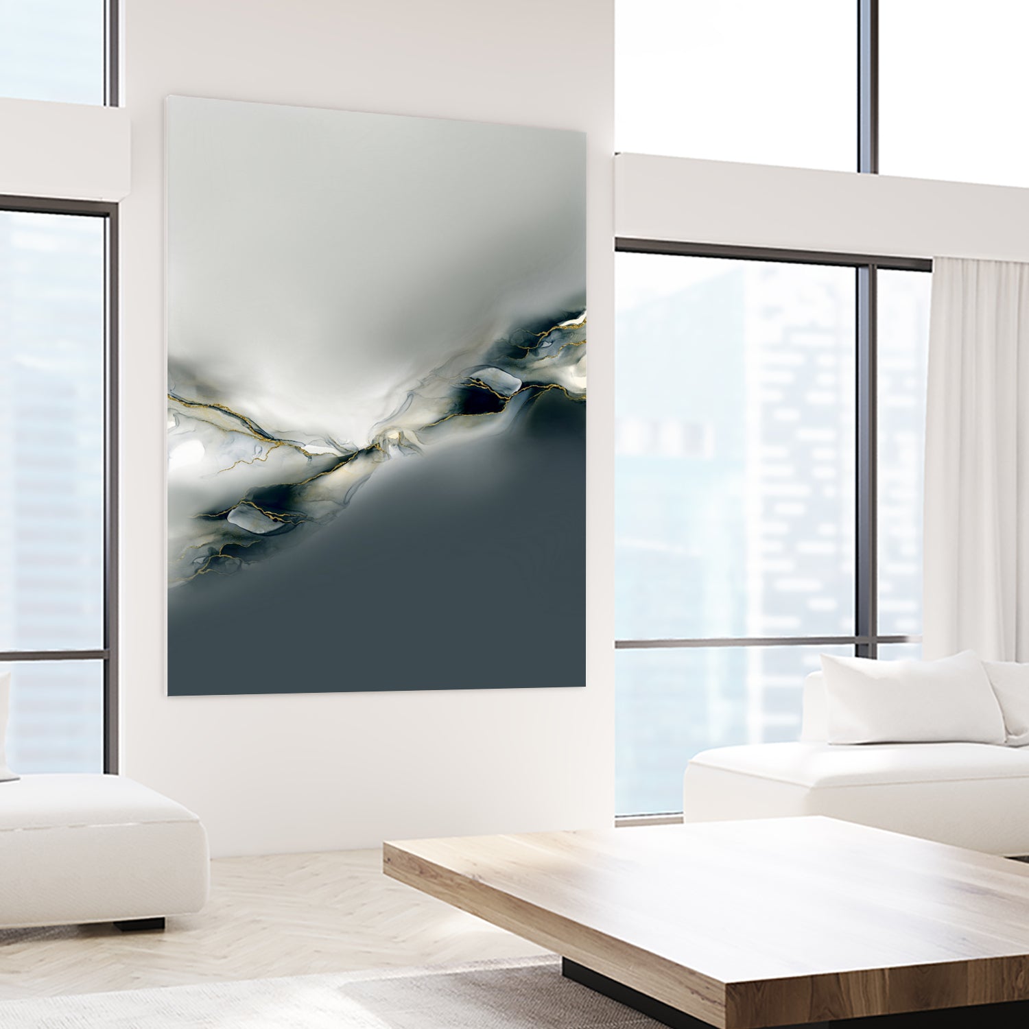 Ink Collection by Art Tonial on GIANT ART - bleu abstract