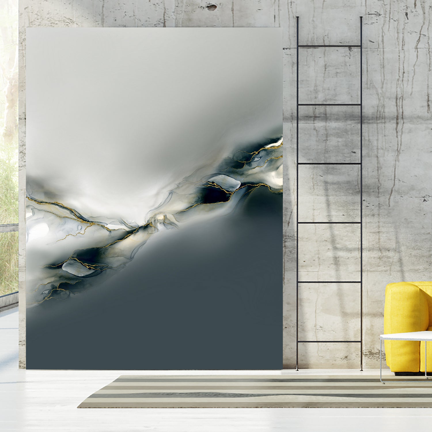 Ink Collection by Art Tonial on GIANT ART - bleu abstract