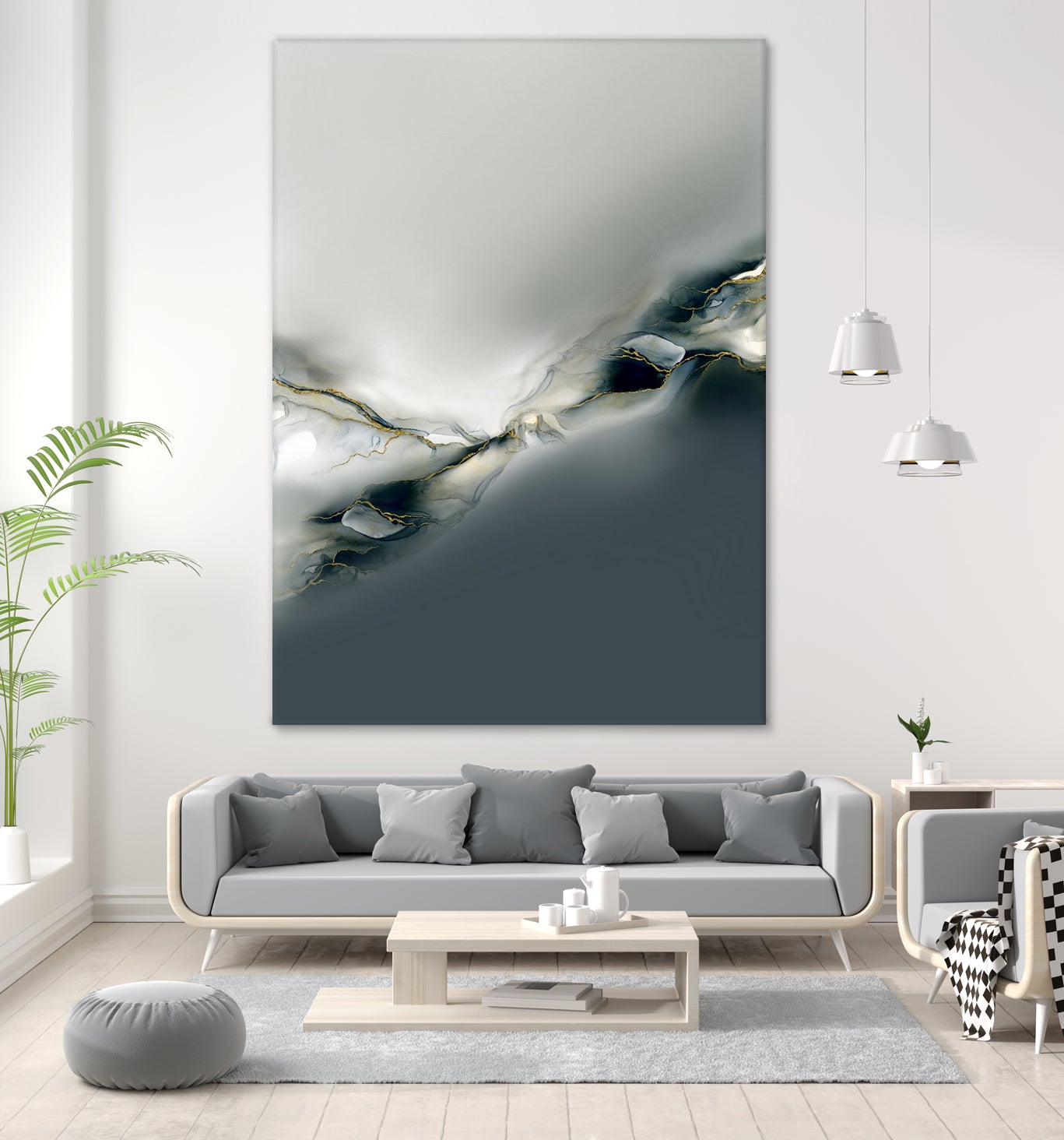 Ink Collection by Art Tonial on GIANT ART - bleu abstract