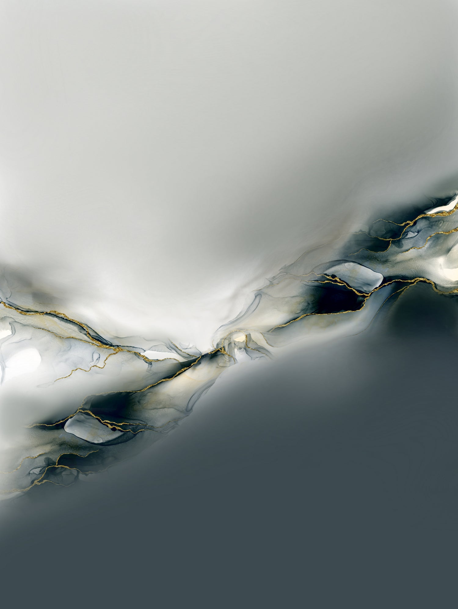 Ink Collection by Art Tonial on GIANT ART - bleu abstract