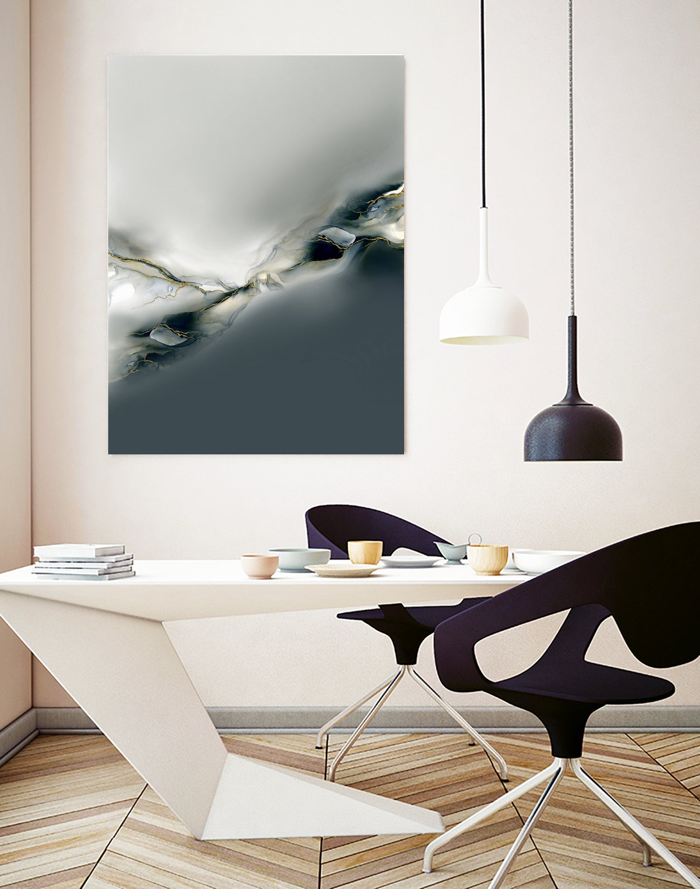 Ink Collection by Art Tonial on GIANT ART - bleu abstract