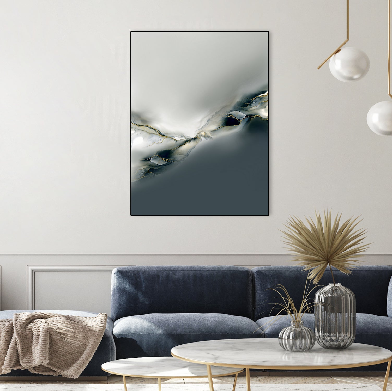 Ink Collection by Art Tonial on GIANT ART - bleu abstract