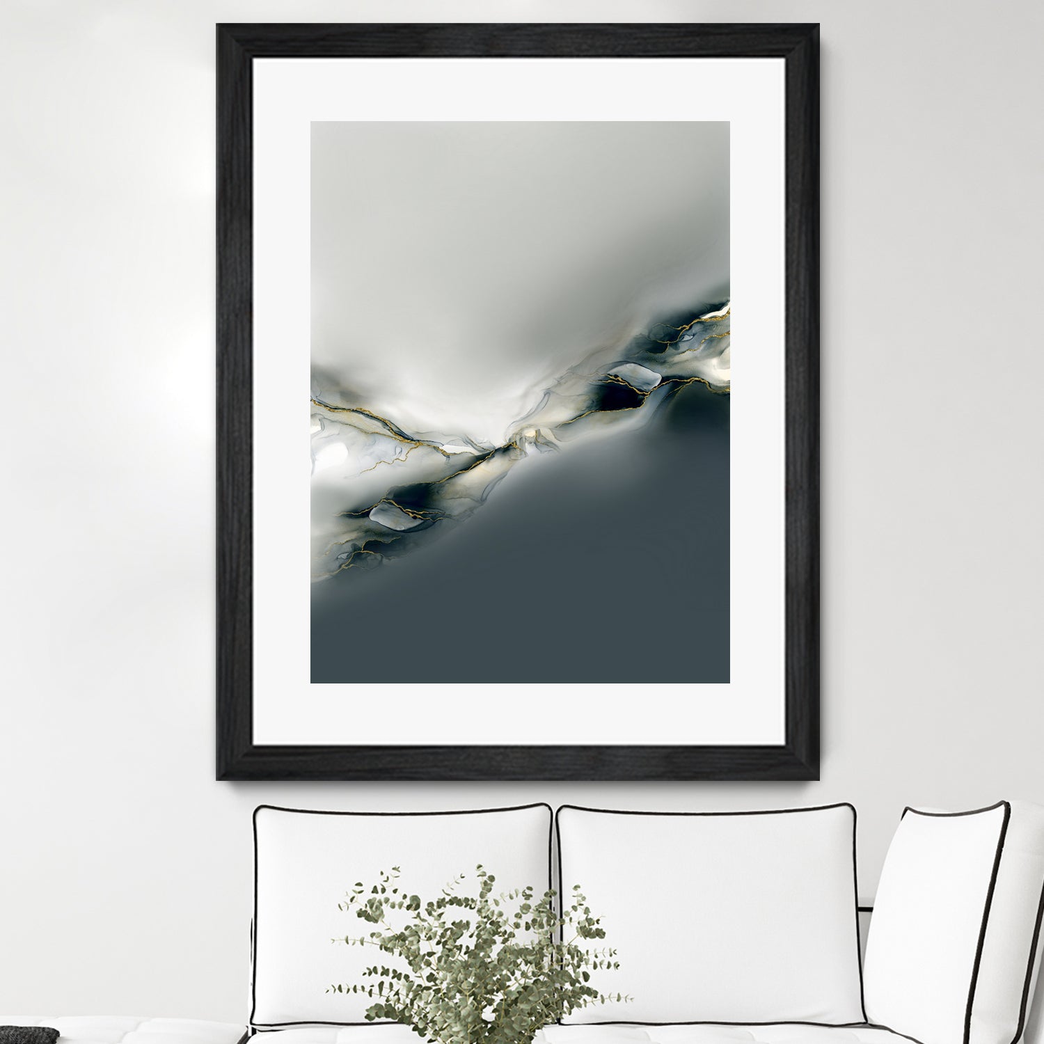 Ink Collection by Art Tonial on GIANT ART - bleu abstract