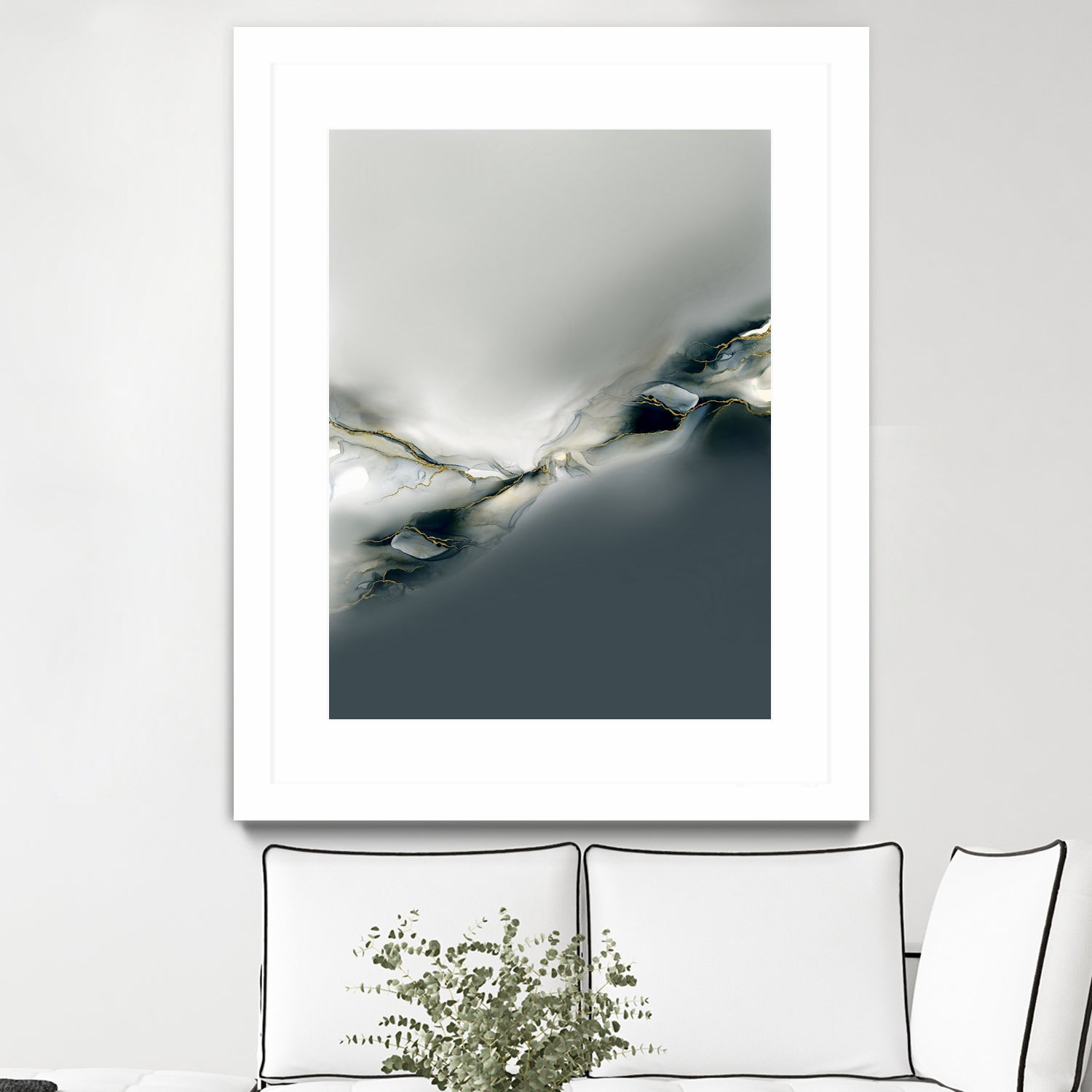 Ink Collection by Art Tonial on GIANT ART - bleu abstract