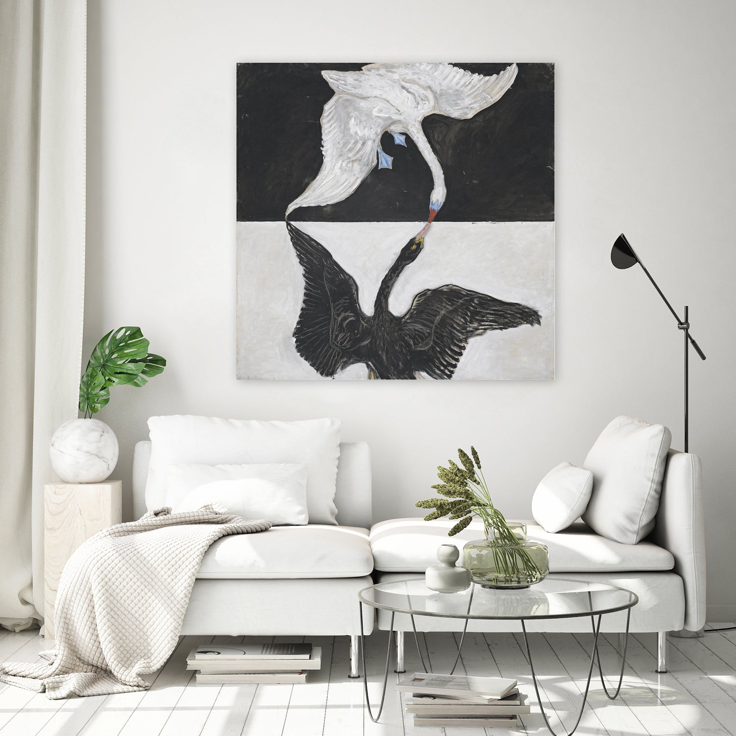 Group IX/SUW, No. 1, The Swan, No. 1, 1914-1915 by Hilma af Klint on GIANT ART - white museums birds