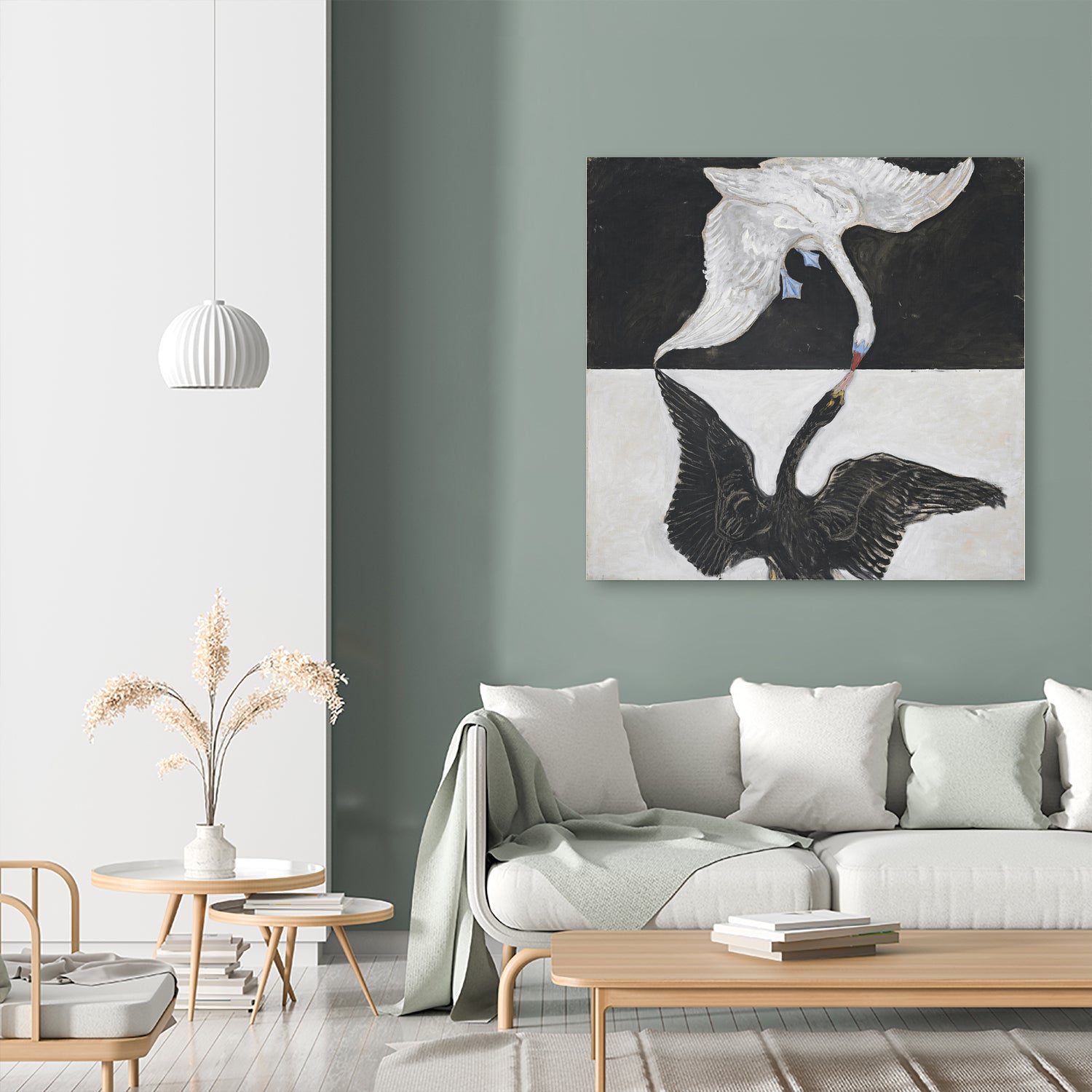 Group IX/SUW, No. 1, The Swan, No. 1, 1914-1915 by Hilma af Klint on GIANT ART - white museums birds