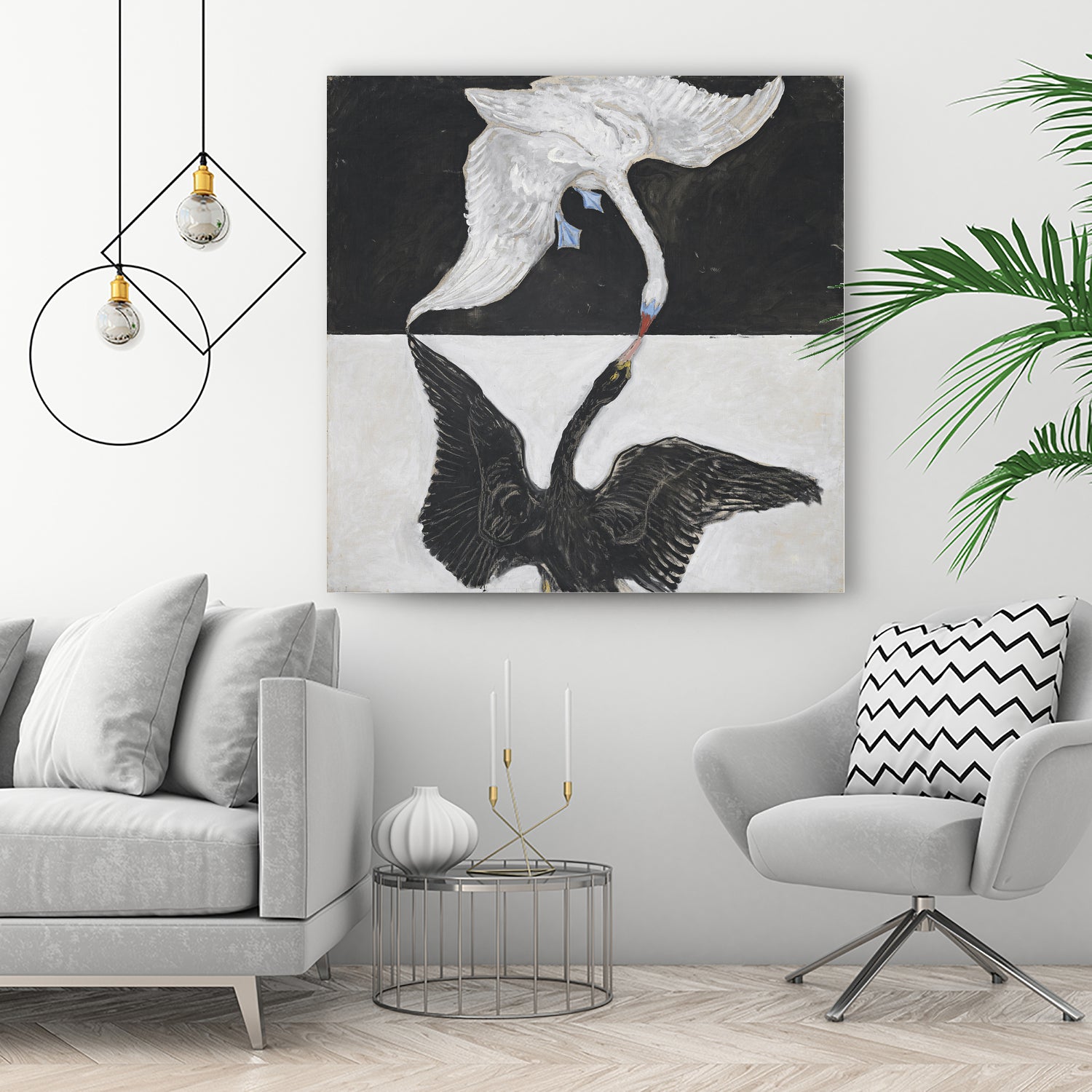 Group IX/SUW, No. 1, The Swan, No. 1, 1914-1915 by Hilma af Klint on GIANT ART - white museums birds