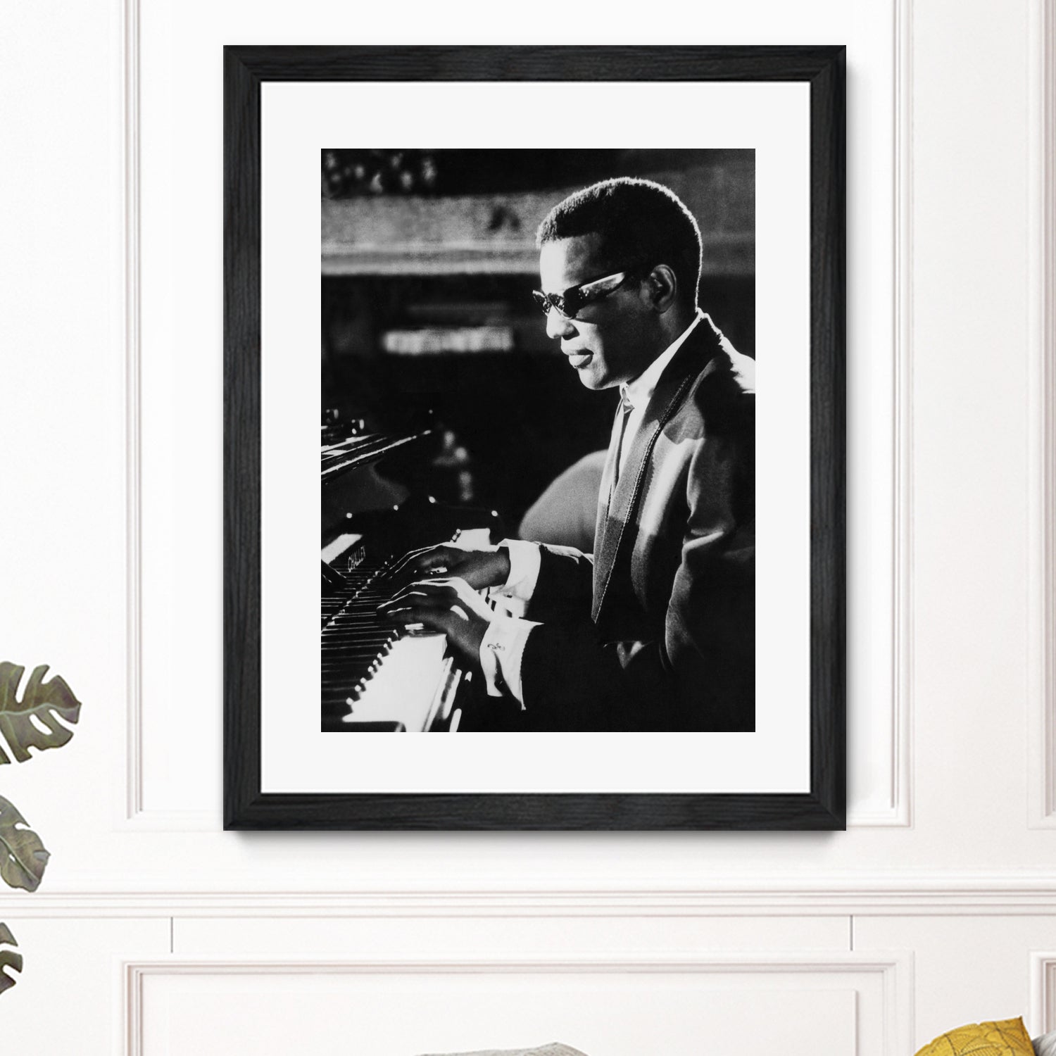 Ray Charles At The Piano by Bridgeman Images on GIANT ART - black and white photography