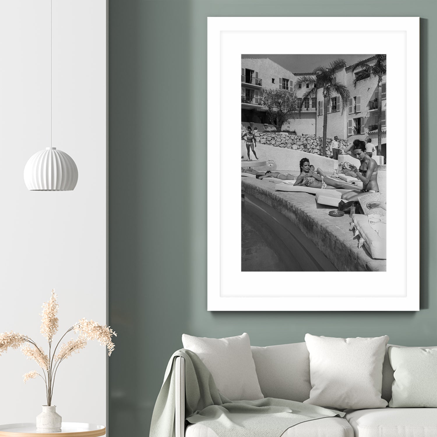 Opening of Famous Luxury Hotel Byblos in Saint Tropez in 1967 by Photo © AGIP / Bridgeman Images on GIANT ART - black and white photography