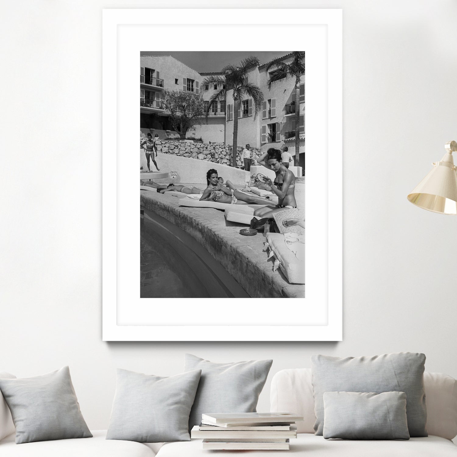 Opening of Famous Luxury Hotel Byblos in Saint Tropez in 1967 by Photo © AGIP / Bridgeman Images on GIANT ART - black and white photography