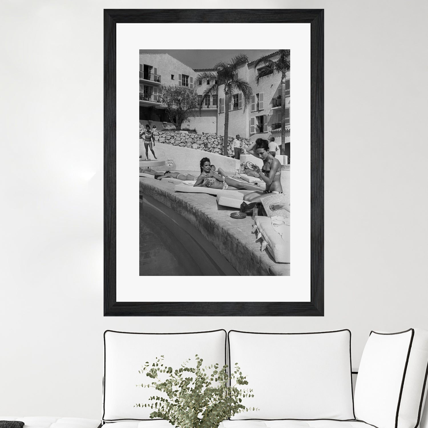 Opening of Famous Luxury Hotel Byblos in Saint Tropez in 1967 by Photo © AGIP / Bridgeman Images on GIANT ART - black and white photography