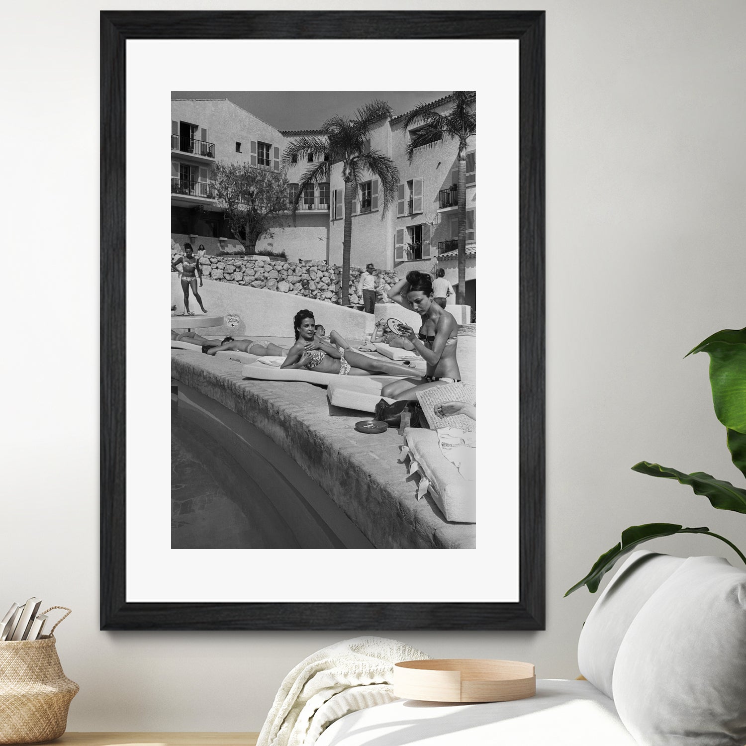 Opening of Famous Luxury Hotel Byblos in Saint Tropez in 1967 by Photo © AGIP / Bridgeman Images on GIANT ART - black and white photography