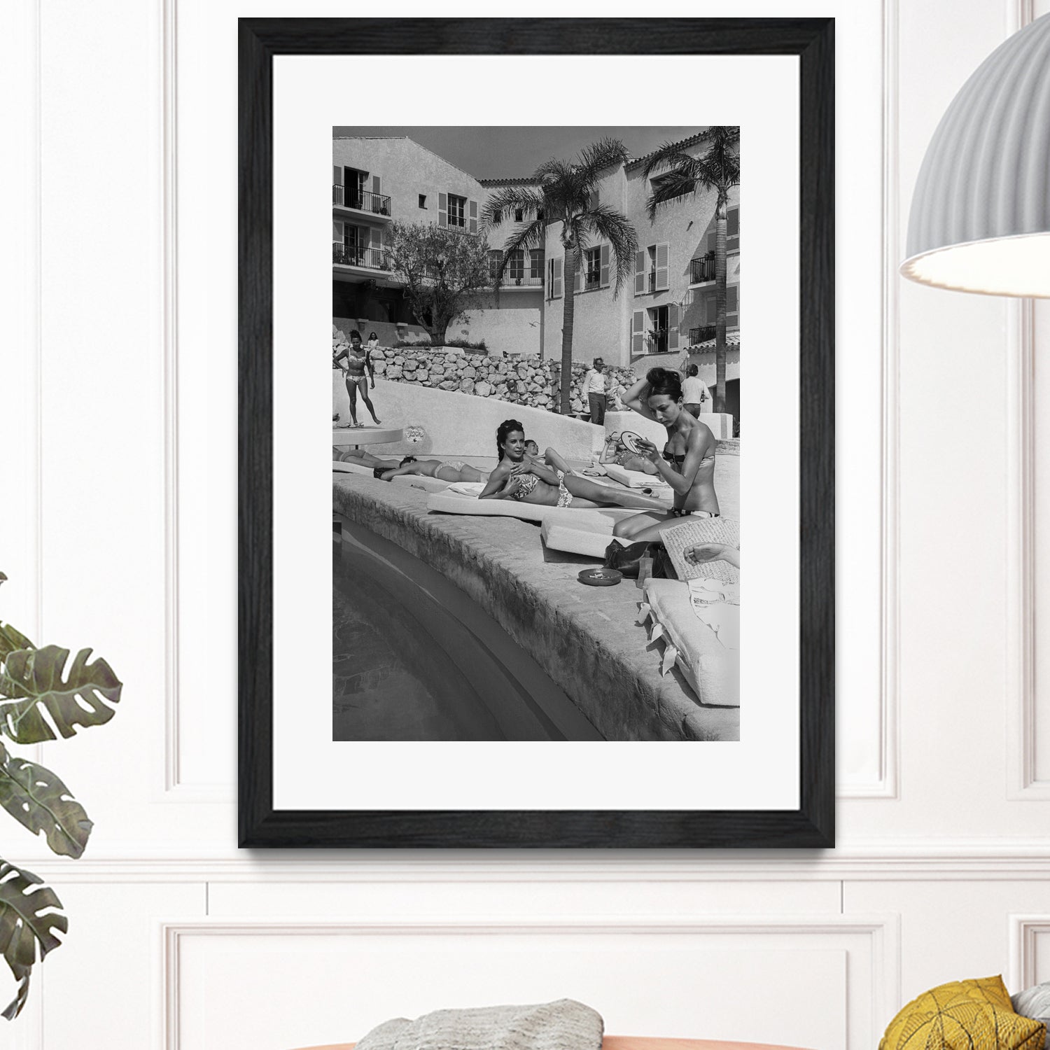 Opening of Famous Luxury Hotel Byblos in Saint Tropez in 1967 by Photo © AGIP / Bridgeman Images on GIANT ART - black and white photography