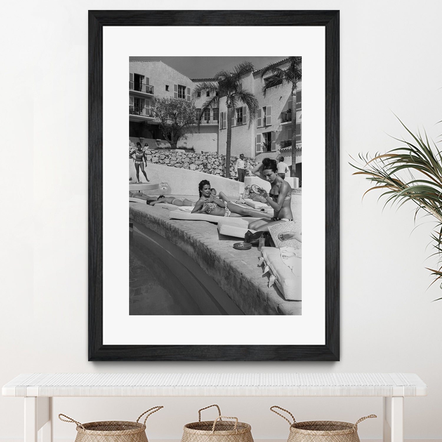 Opening of Famous Luxury Hotel Byblos in Saint Tropez in 1967 by Photo © AGIP / Bridgeman Images on GIANT ART - black and white photography