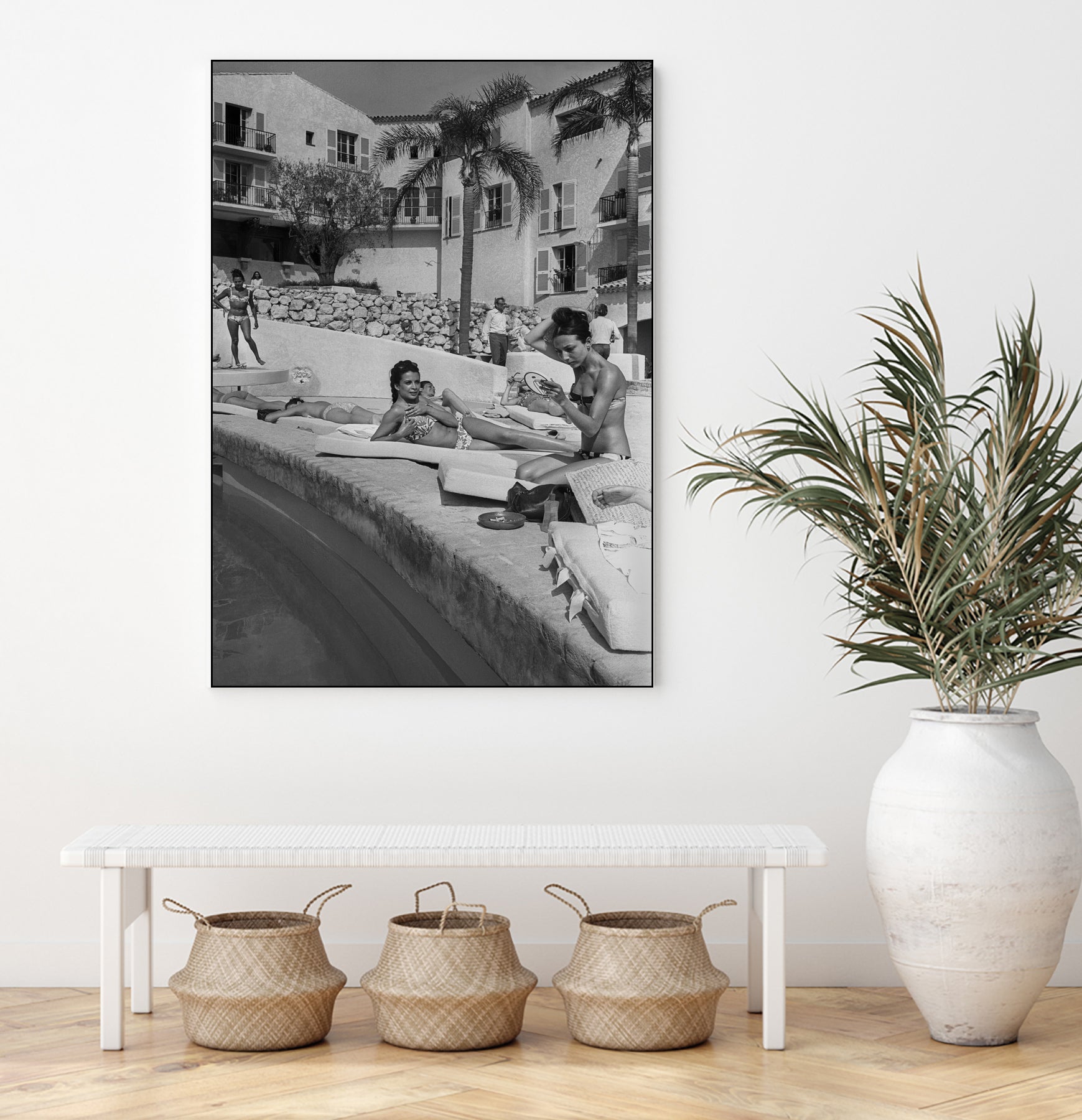 Opening of Famous Luxury Hotel Byblos in Saint Tropez in 1967 by Photo © AGIP / Bridgeman Images on GIANT ART - black and white photography