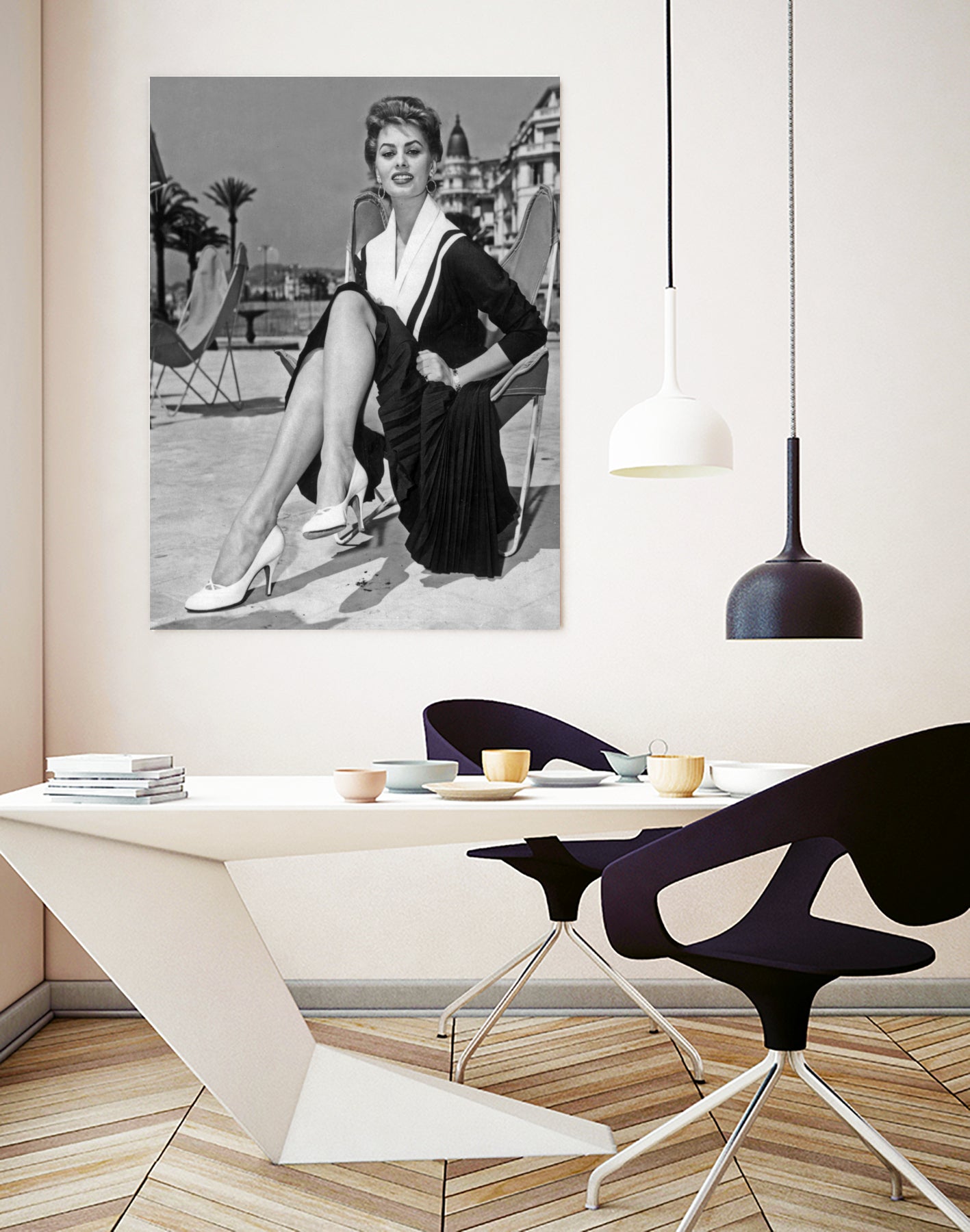 Sophia Loren at Cannes Festival 1954 by Bridgeman Images on GIANT ART - black and white photo