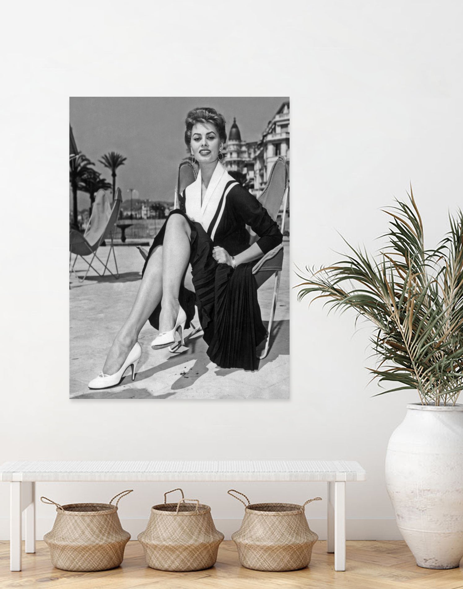 Sophia Loren at Cannes Festival 1954 by Bridgeman Images on GIANT ART - black and white photo