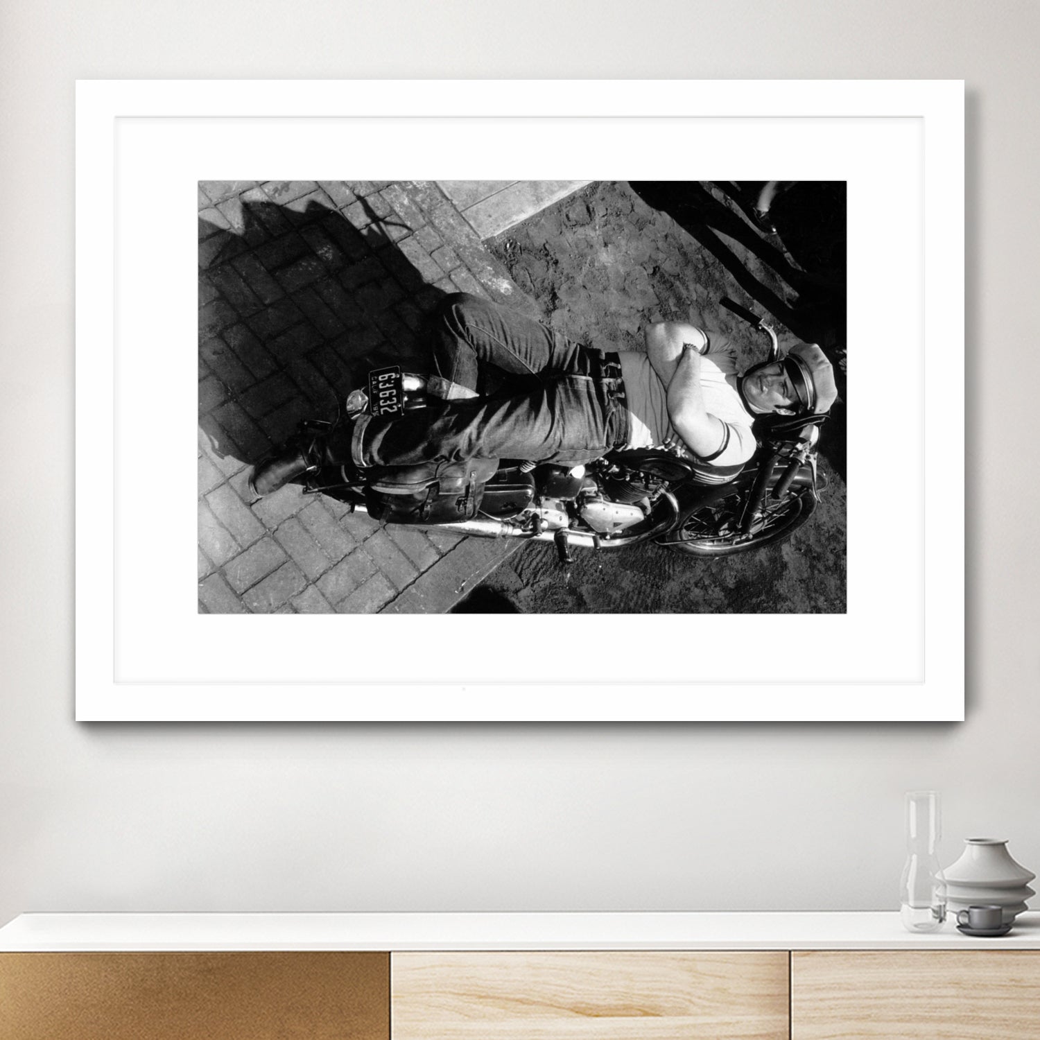 The Wild One directed by Laszlo Benedek, 1953 by Bridgeman Images on GIANT ART - black and white photography