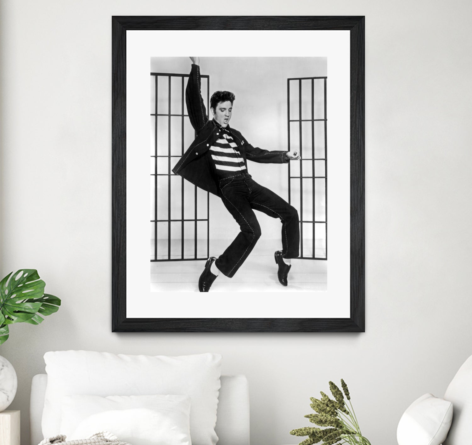 Jailhouse Rock' de RichardThorpe avec Elvis Presley 1957 by Bridgeman Images on GIANT ART - black and white photography