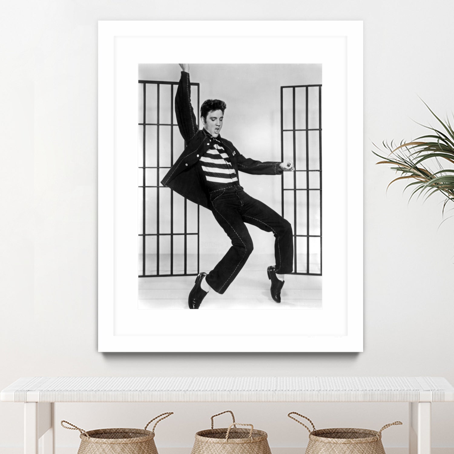 Jailhouse Rock' de RichardThorpe avec Elvis Presley 1957 by Bridgeman Images on GIANT ART - black and white photography