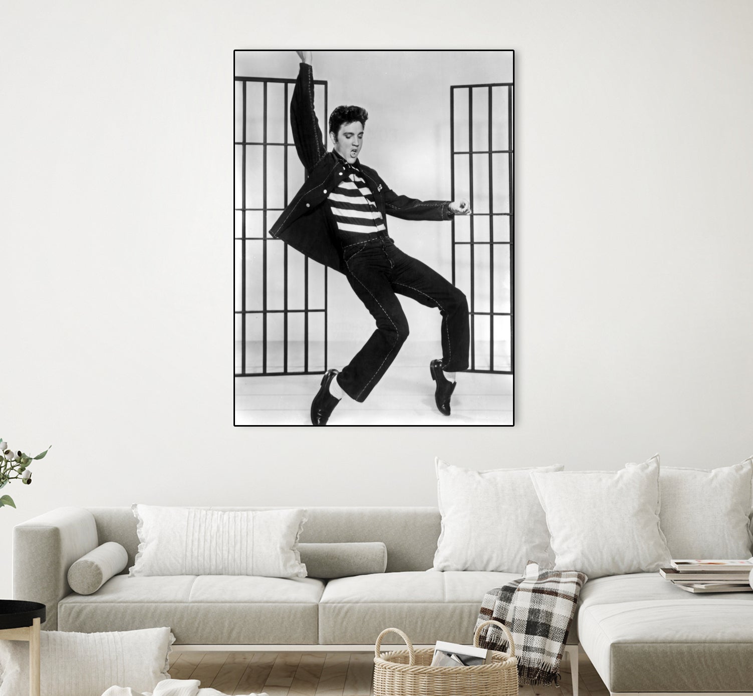 Jailhouse Rock' de RichardThorpe avec Elvis Presley 1957 by Bridgeman Images on GIANT ART - black and white photography