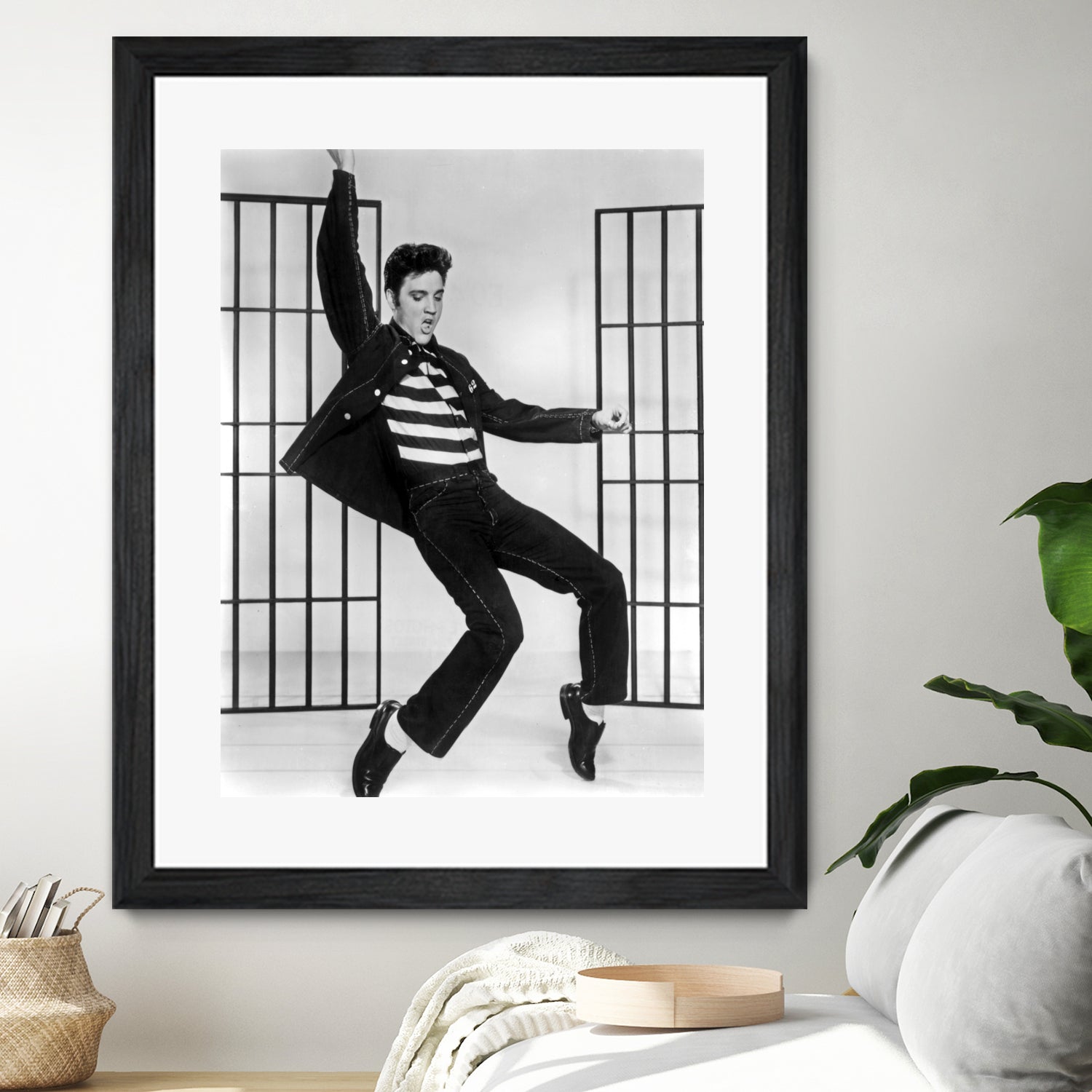 Jailhouse Rock' de RichardThorpe avec Elvis Presley 1957 by Bridgeman Images on GIANT ART - black and white photography