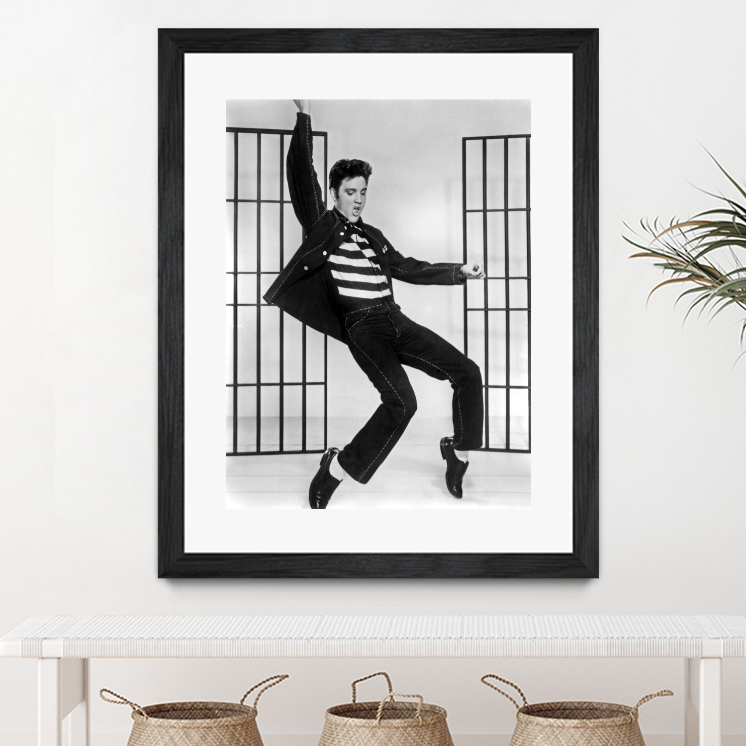 Jailhouse Rock' de RichardThorpe avec Elvis Presley 1957 by Bridgeman Images on GIANT ART - black and white photography