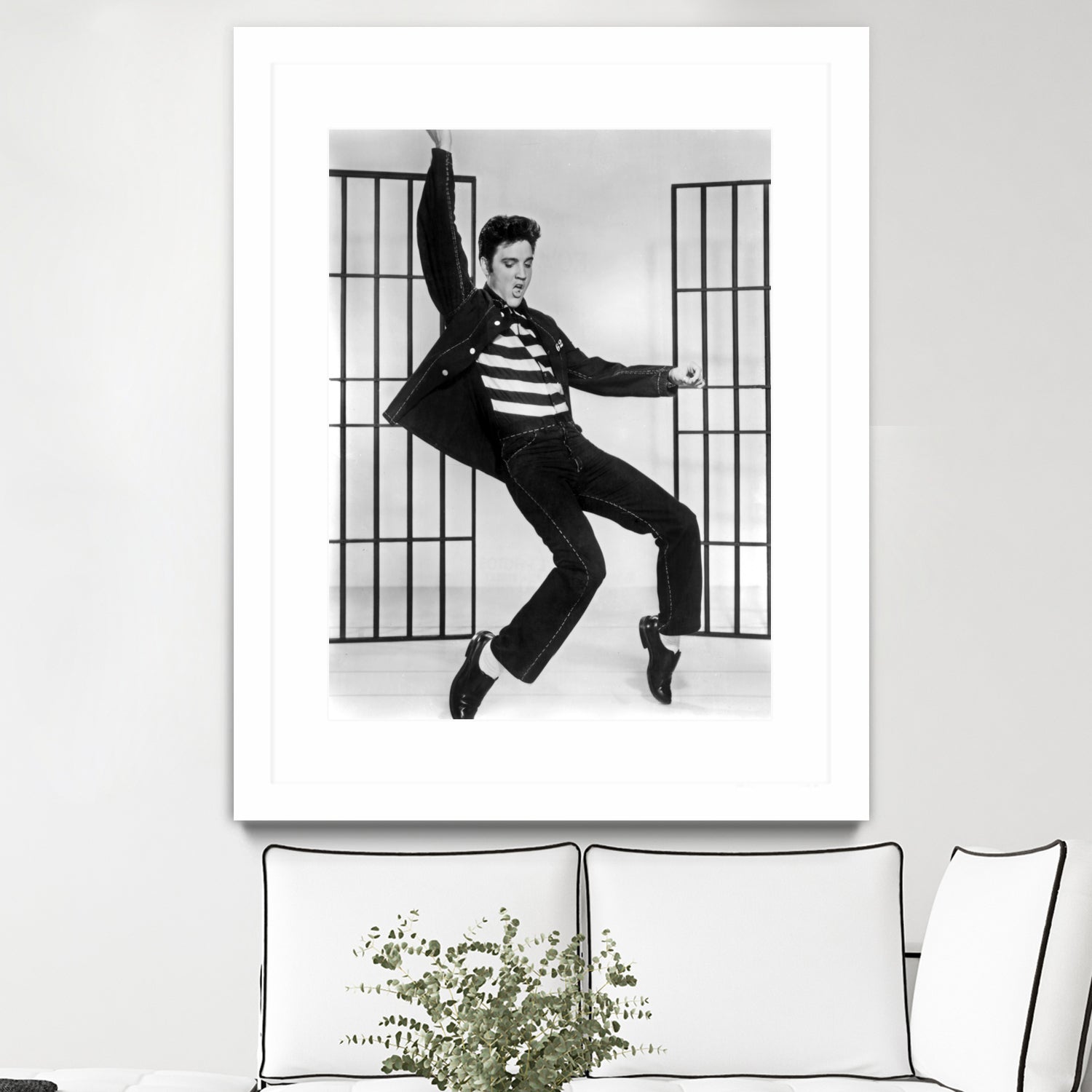Jailhouse Rock' de RichardThorpe avec Elvis Presley 1957 by Bridgeman Images on GIANT ART - black and white photography