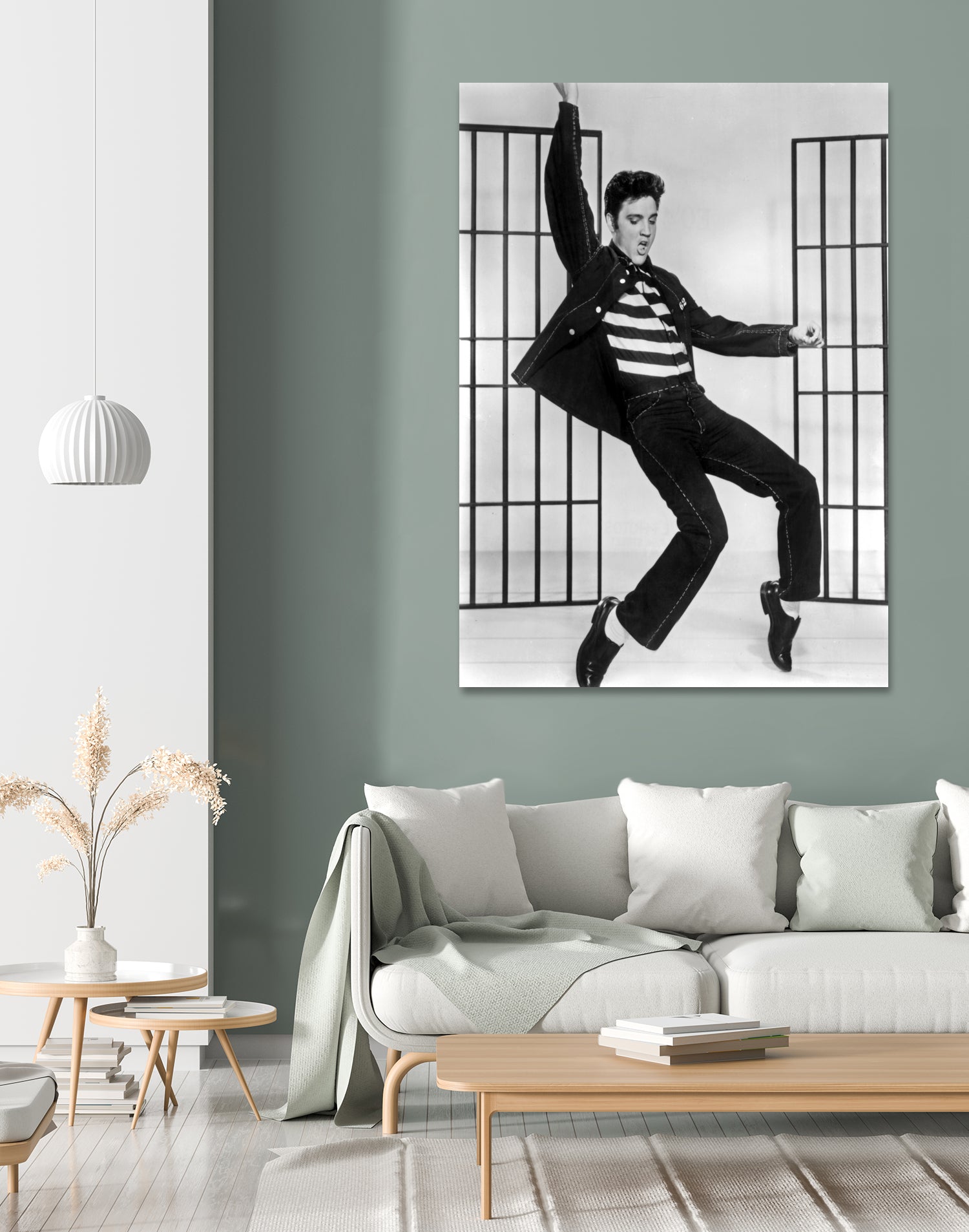Jailhouse Rock' de RichardThorpe avec Elvis Presley 1957 by Bridgeman Images on GIANT ART - black and white photography