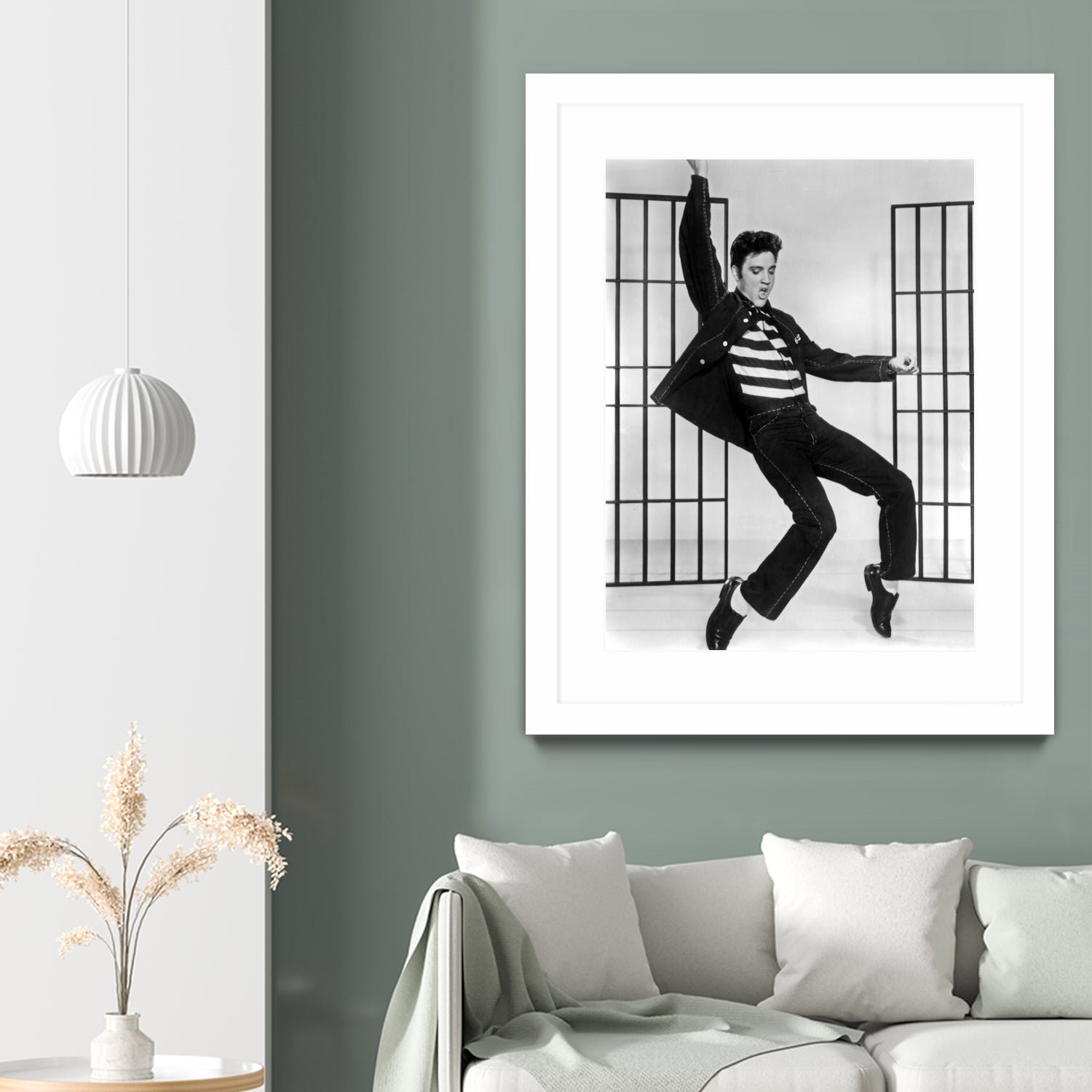 Jailhouse Rock' de RichardThorpe avec Elvis Presley 1957 by Bridgeman Images on GIANT ART - black and white photography