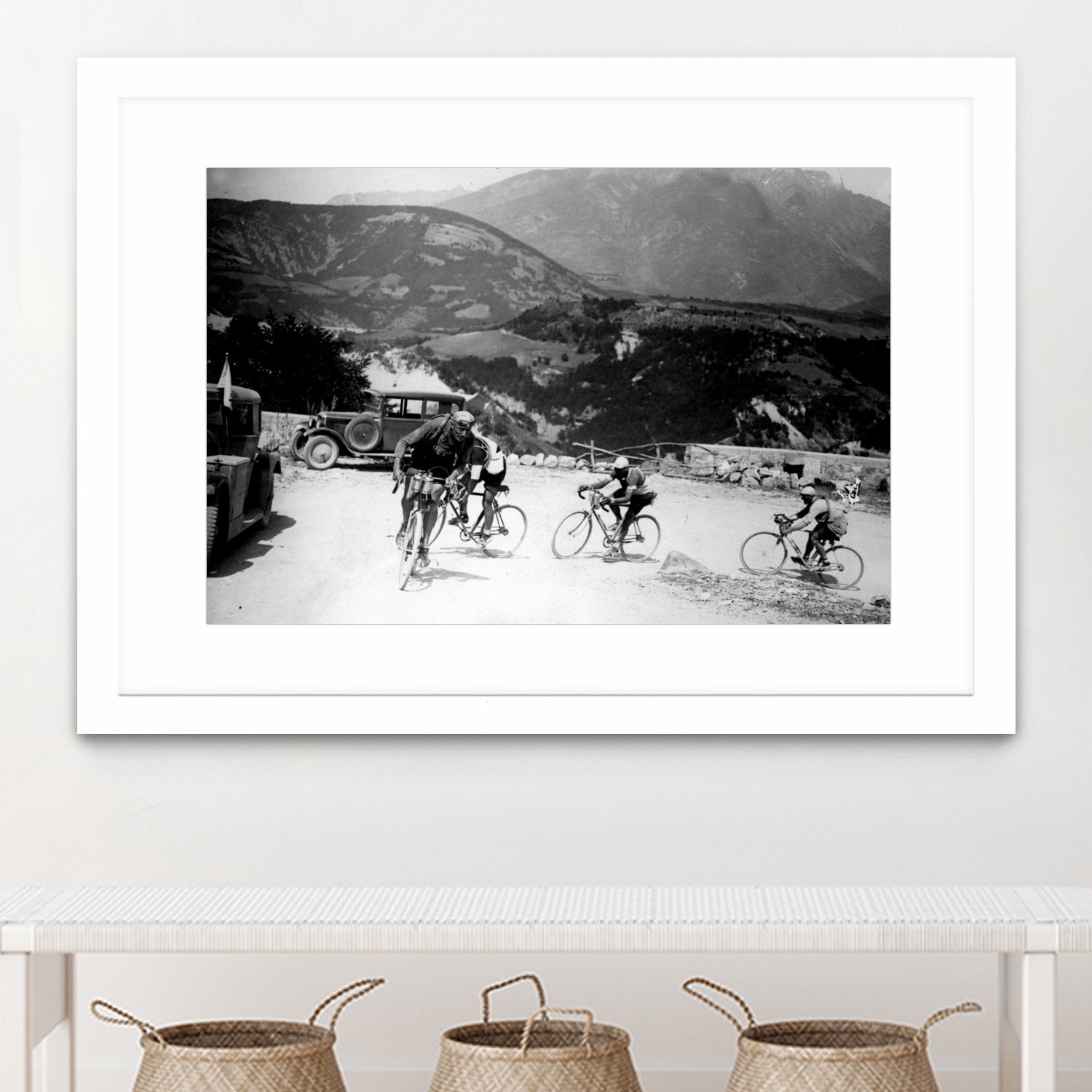 Tour de France 1928, 13th leg Nice/Grenoble (Alps) on july 4 by Bridgeman Images on GIANT ART - black and white photography