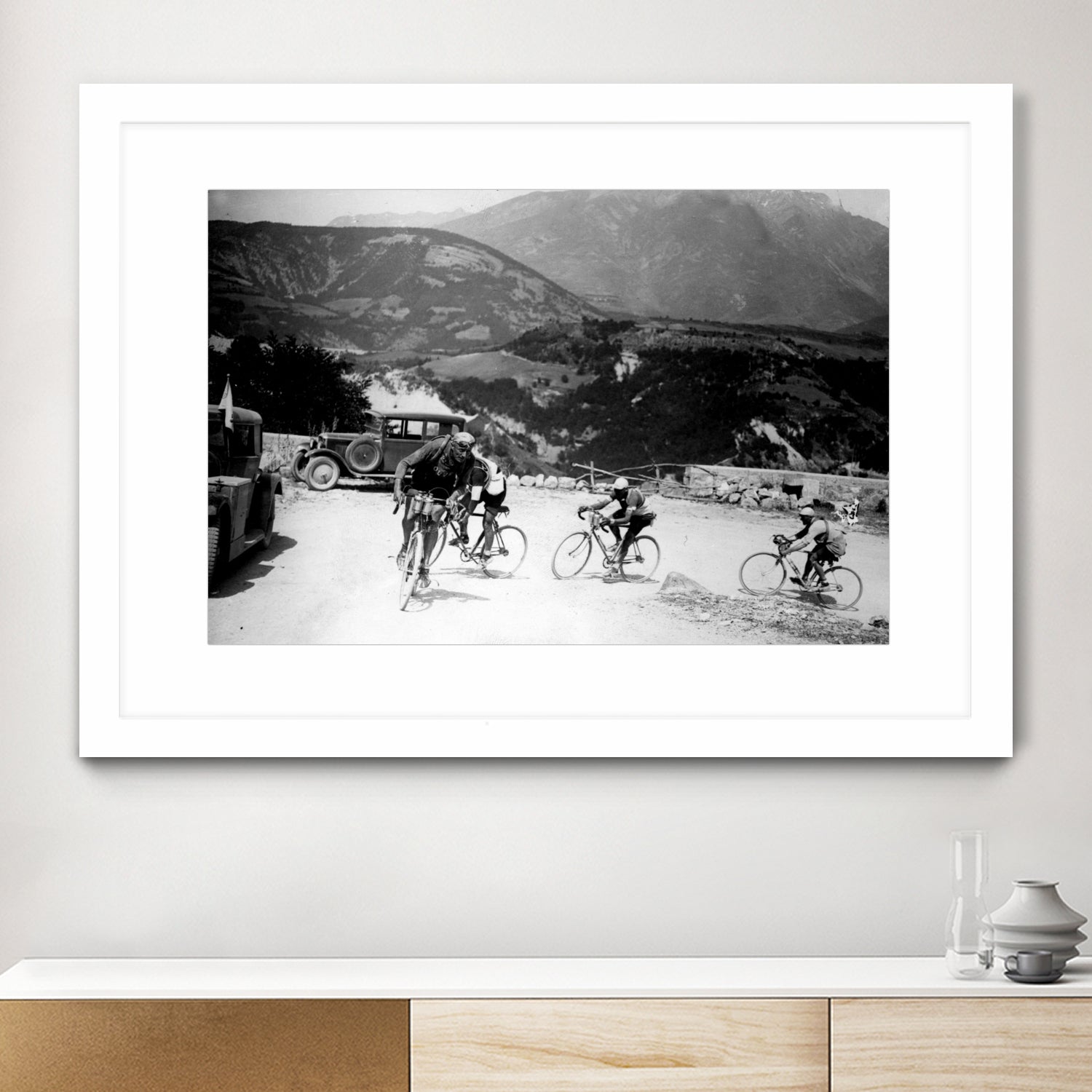 Tour de France 1928, 13th leg Nice/Grenoble (Alps) on july 4 by Bridgeman Images on GIANT ART - black and white photography