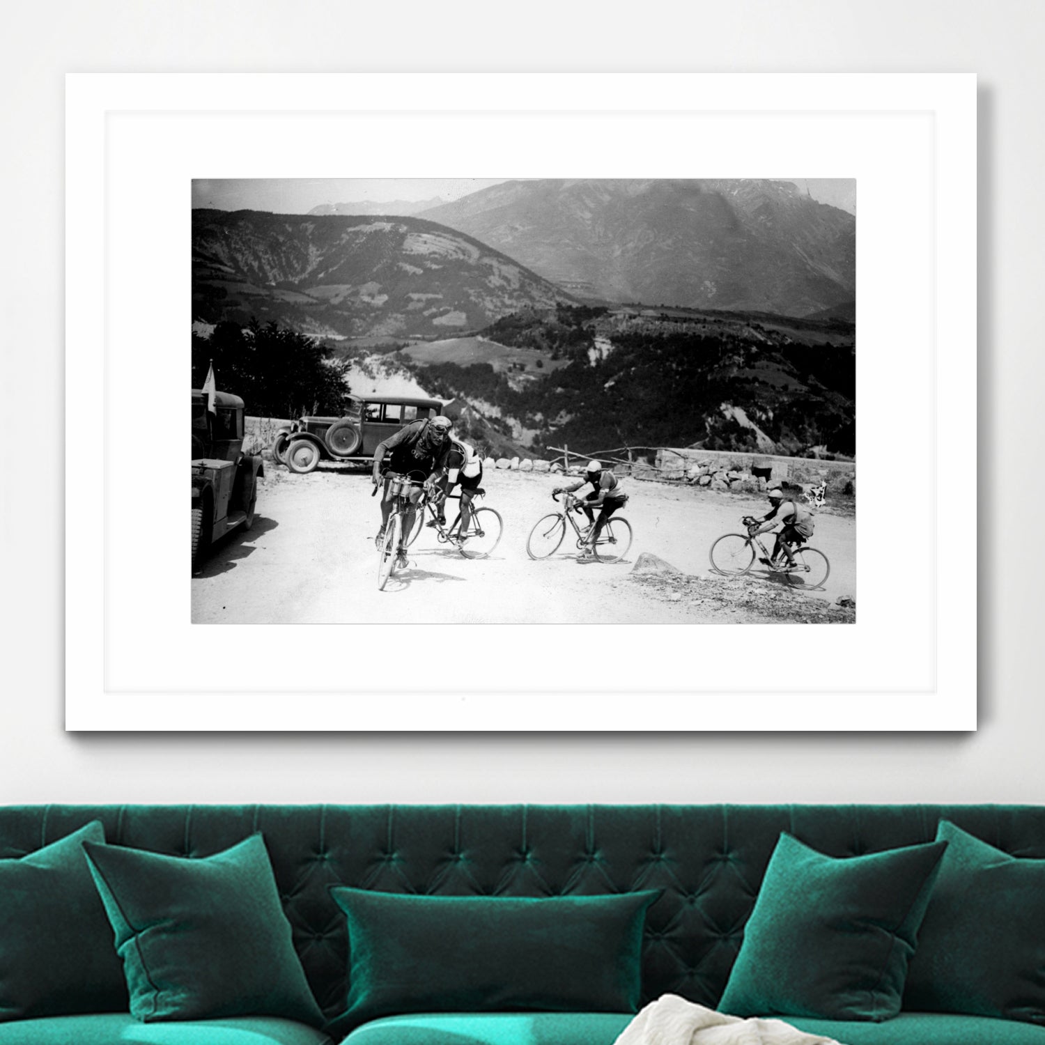 Tour de France 1928, 13th leg Nice/Grenoble (Alps) on july 4 by Bridgeman Images on GIANT ART - black and white photography