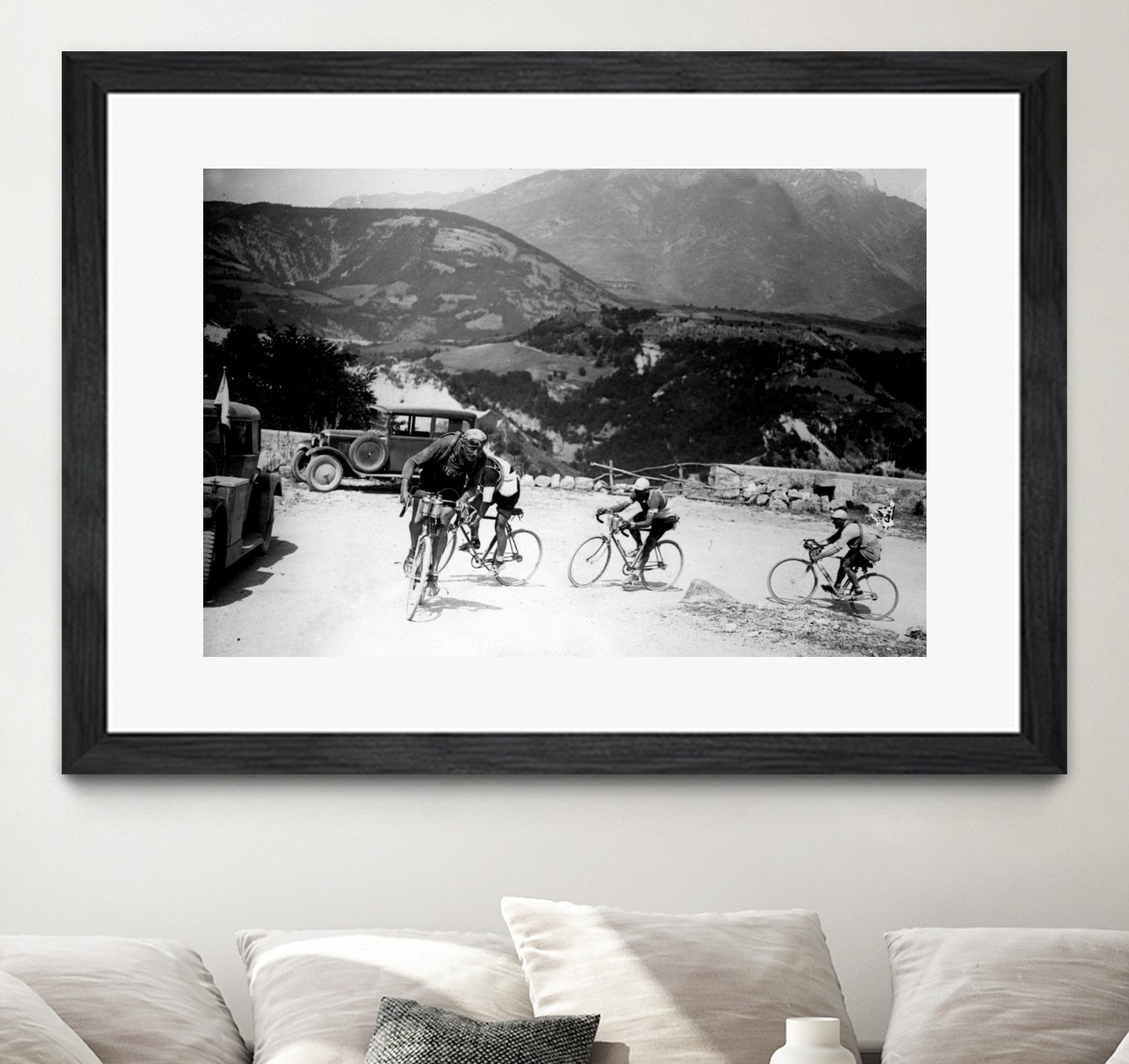 Tour de France 1928, 13th leg Nice/Grenoble (Alps) on july 4 by Bridgeman Images on GIANT ART - black and white photography