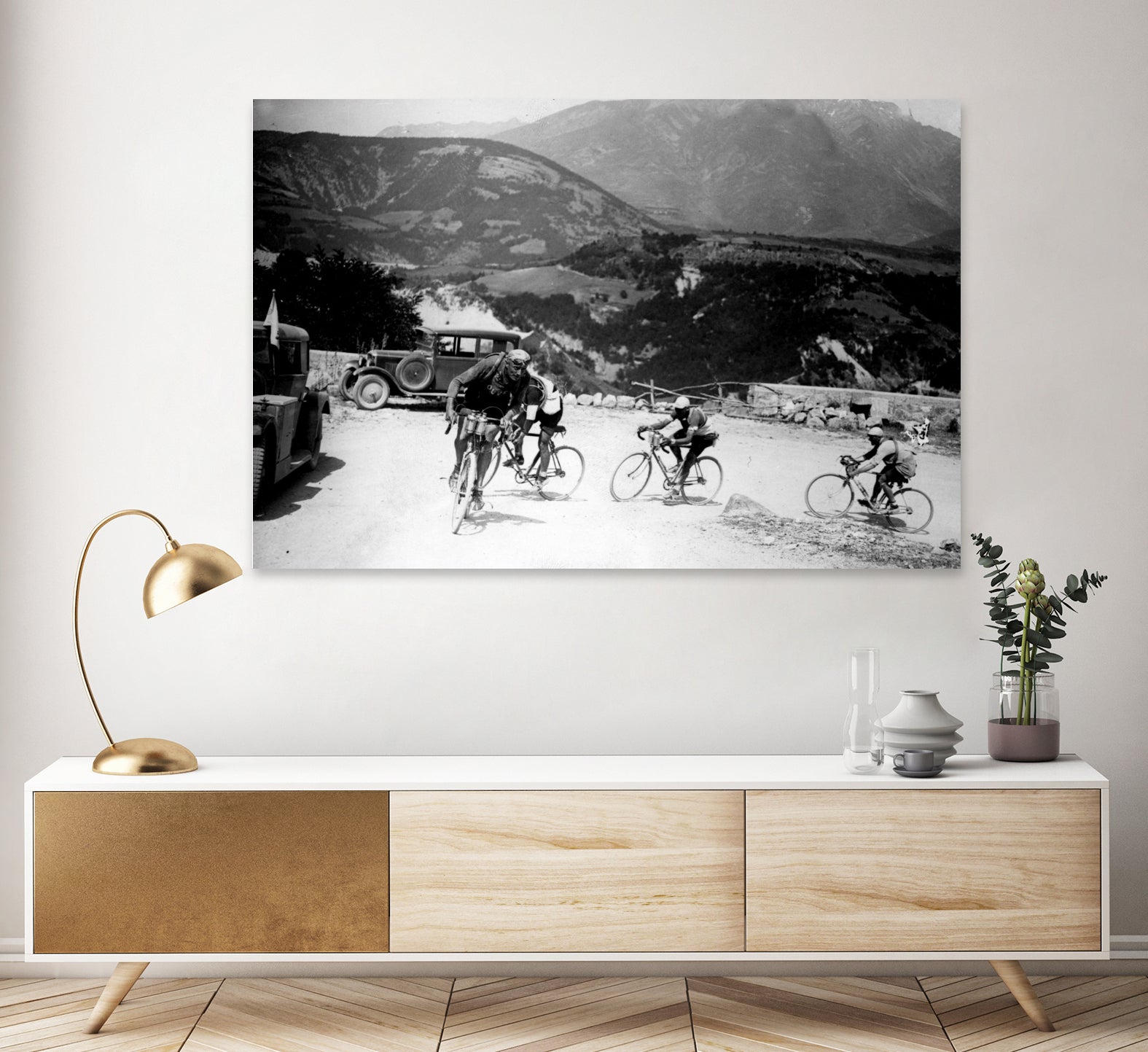 Tour de France 1928, 13th leg Nice/Grenoble (Alps) on july 4 by Bridgeman Images on GIANT ART - black and white photography