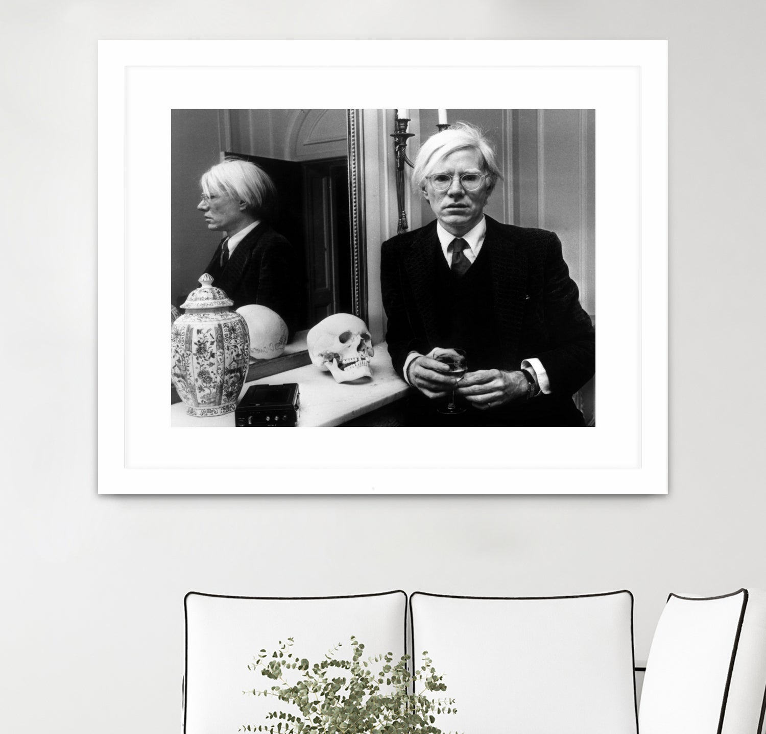 Andy Warhol in London, November 12th, 1975 by Bridgeman Images on GIANT ART - black and white photography