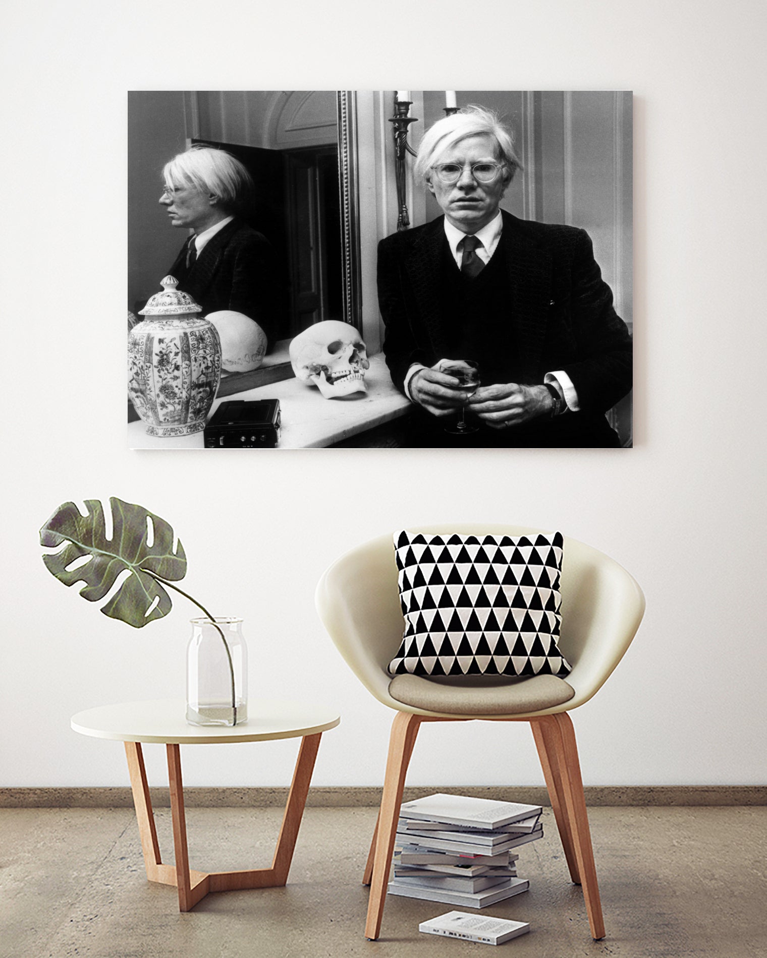 Andy Warhol in London, November 12th, 1975 by Bridgeman Images on GIANT ART - black and white photography