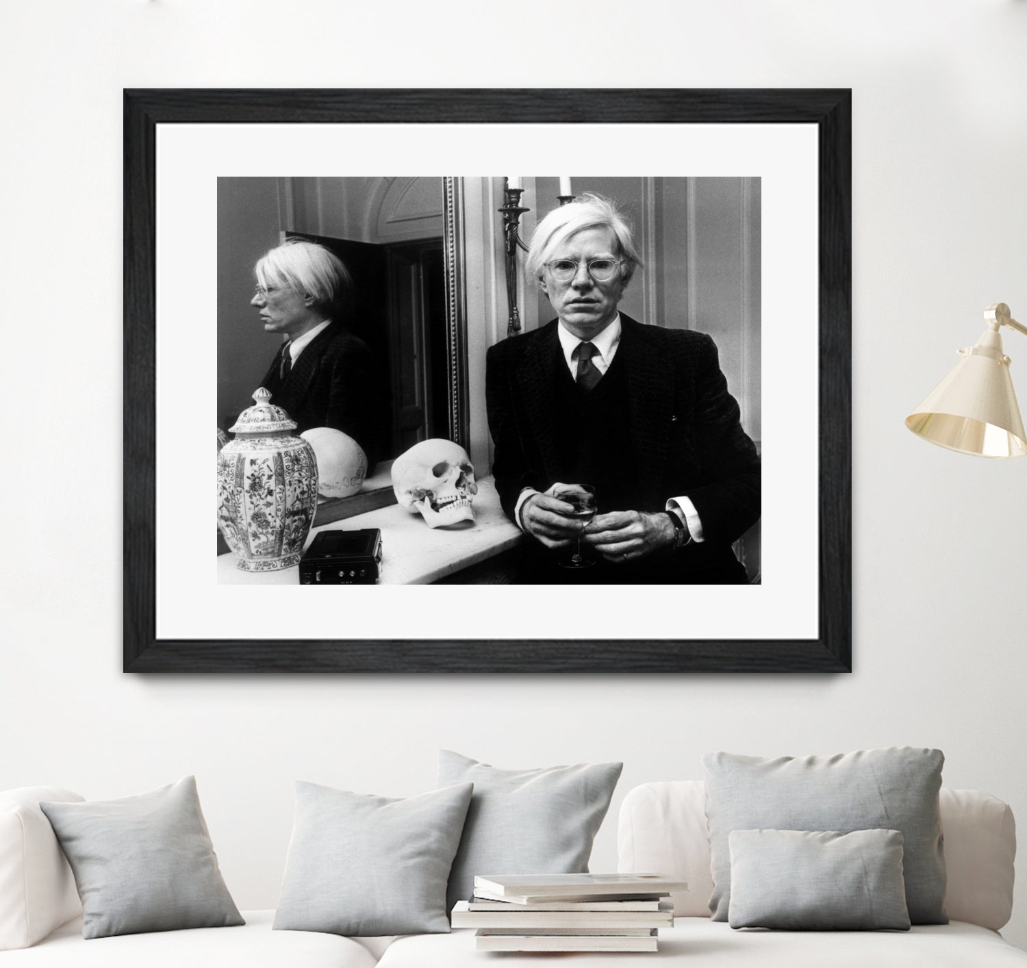 Andy Warhol in London, November 12th, 1975 by Bridgeman Images on GIANT ART - black and white photography