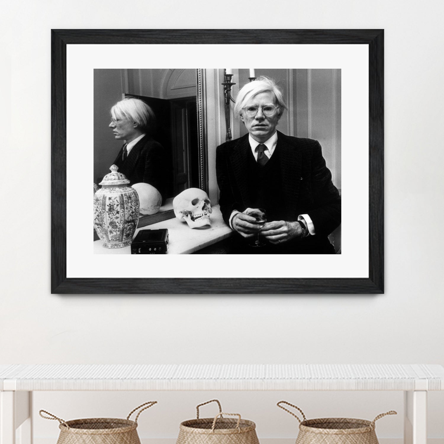 Andy Warhol in London, November 12th, 1975 by Bridgeman Images on GIANT ART - black and white photography