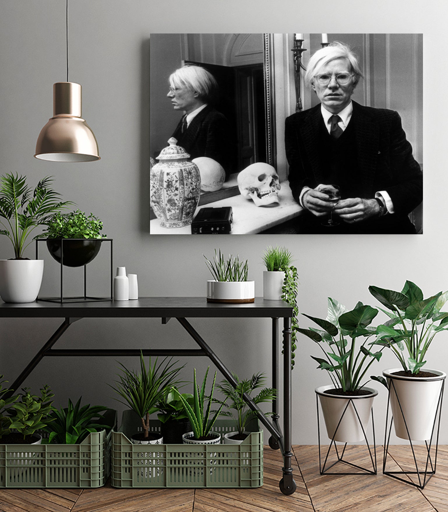 Andy Warhol in London, November 12th, 1975 by Bridgeman Images on GIANT ART - black and white photography