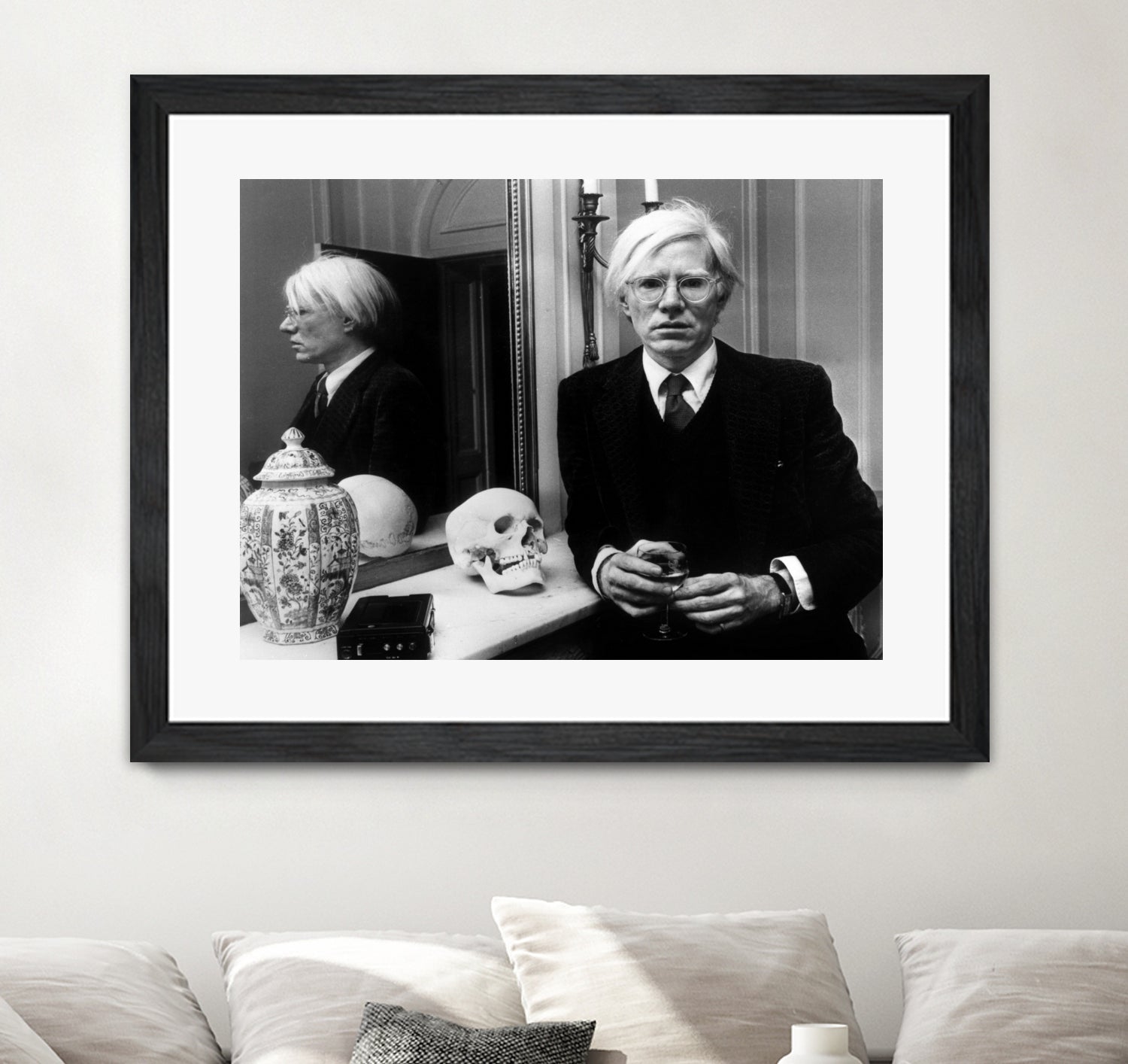 Andy Warhol in London, November 12th, 1975 by Bridgeman Images on GIANT ART - black and white photography