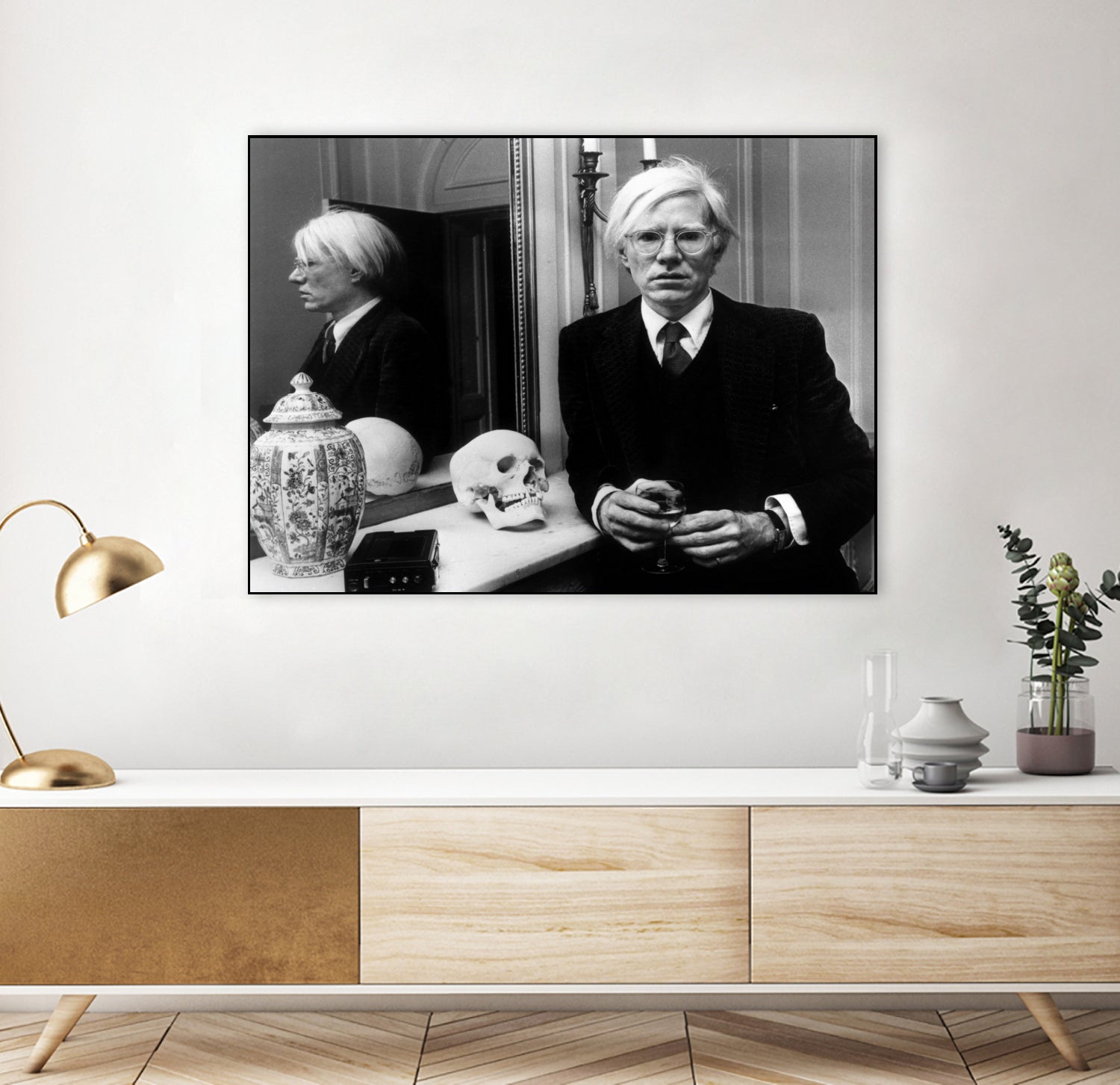 Andy Warhol in London, November 12th, 1975 by Bridgeman Images on GIANT ART - black and white photography