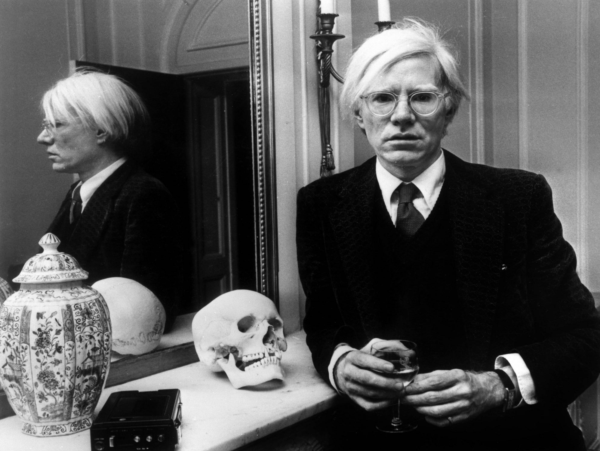 Andy Warhol in London, November 12th, 1975 by Bridgeman Images on GIANT ART - black and white photography