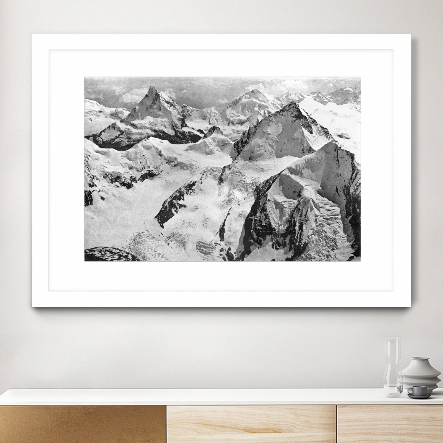 Mount Cervin, c.1900 by Bridgeman Images on GIANT ART - black and white photogrpahy