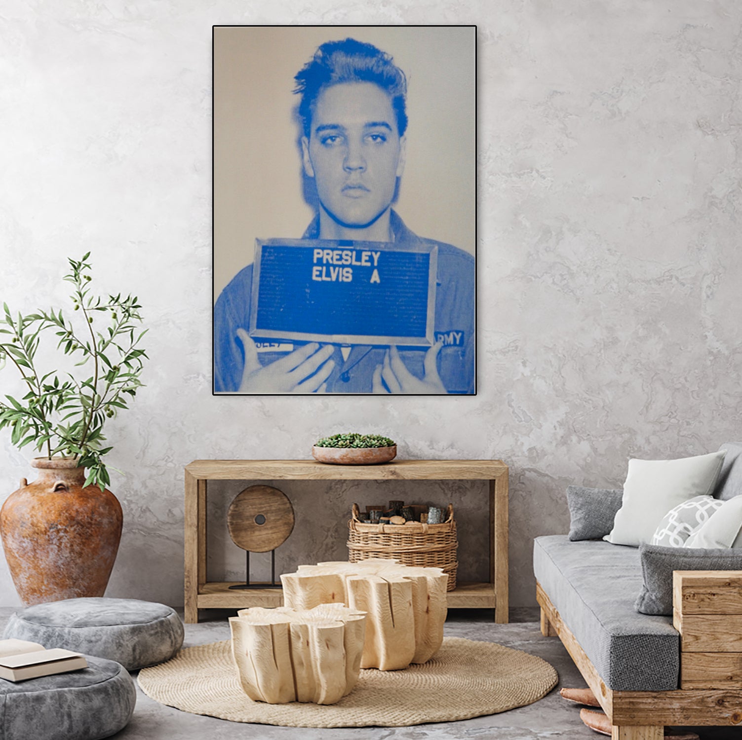 Elvis I, 2017 by Studwell, David on GIANT ART - blue photography