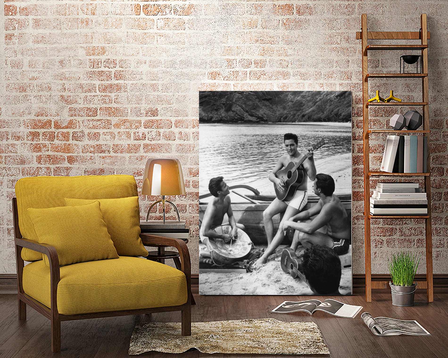 Elvis Presley, Blue Hawaii 1961 Directed By Norman Taurog by Bridgeman Images on GIANT ART - black and whtie photography